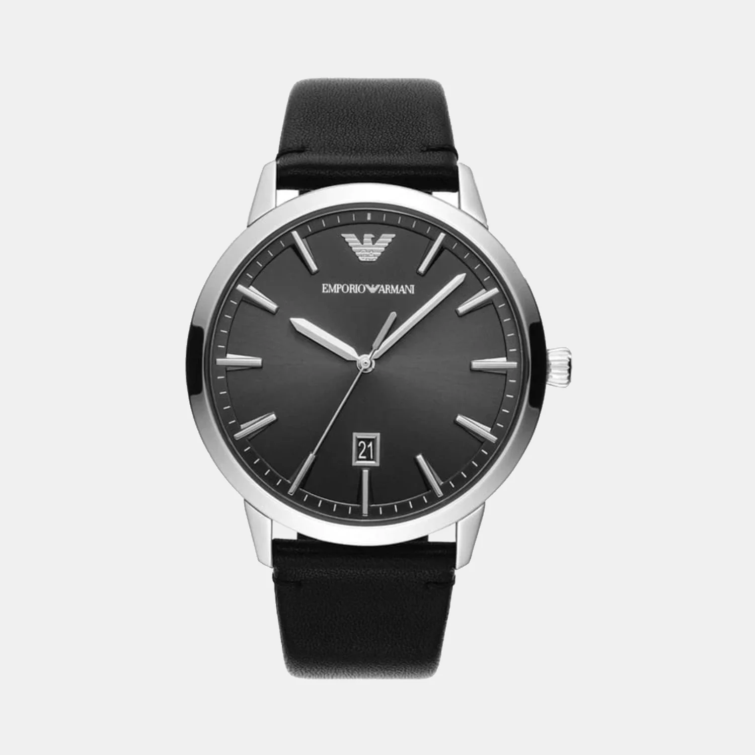 Ruggero Men Quartz Black Dial Analog Leather Watch AR11193 - Image 4