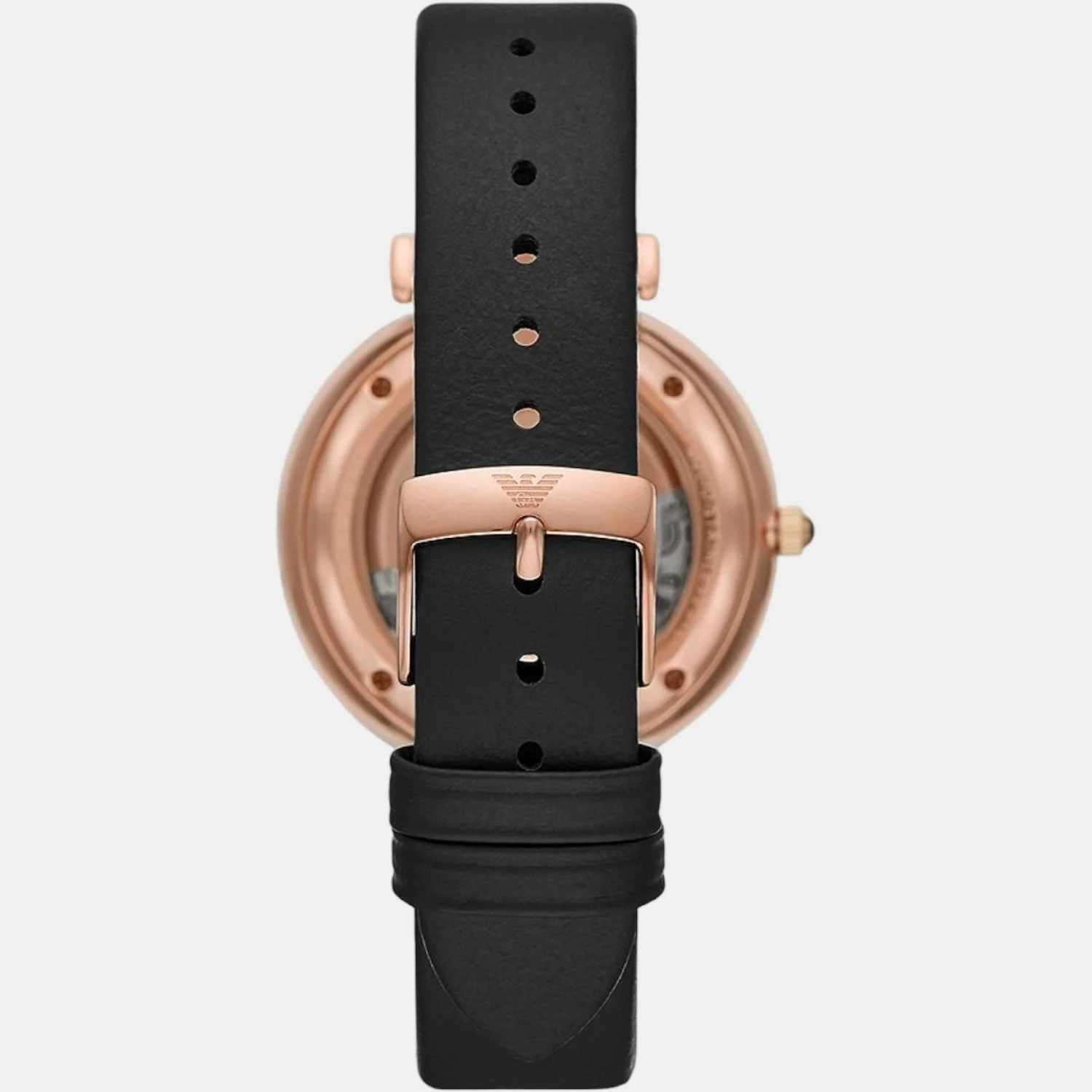 Women Automatic Black Dial Analog Leather Watch AR60064 - Image 4