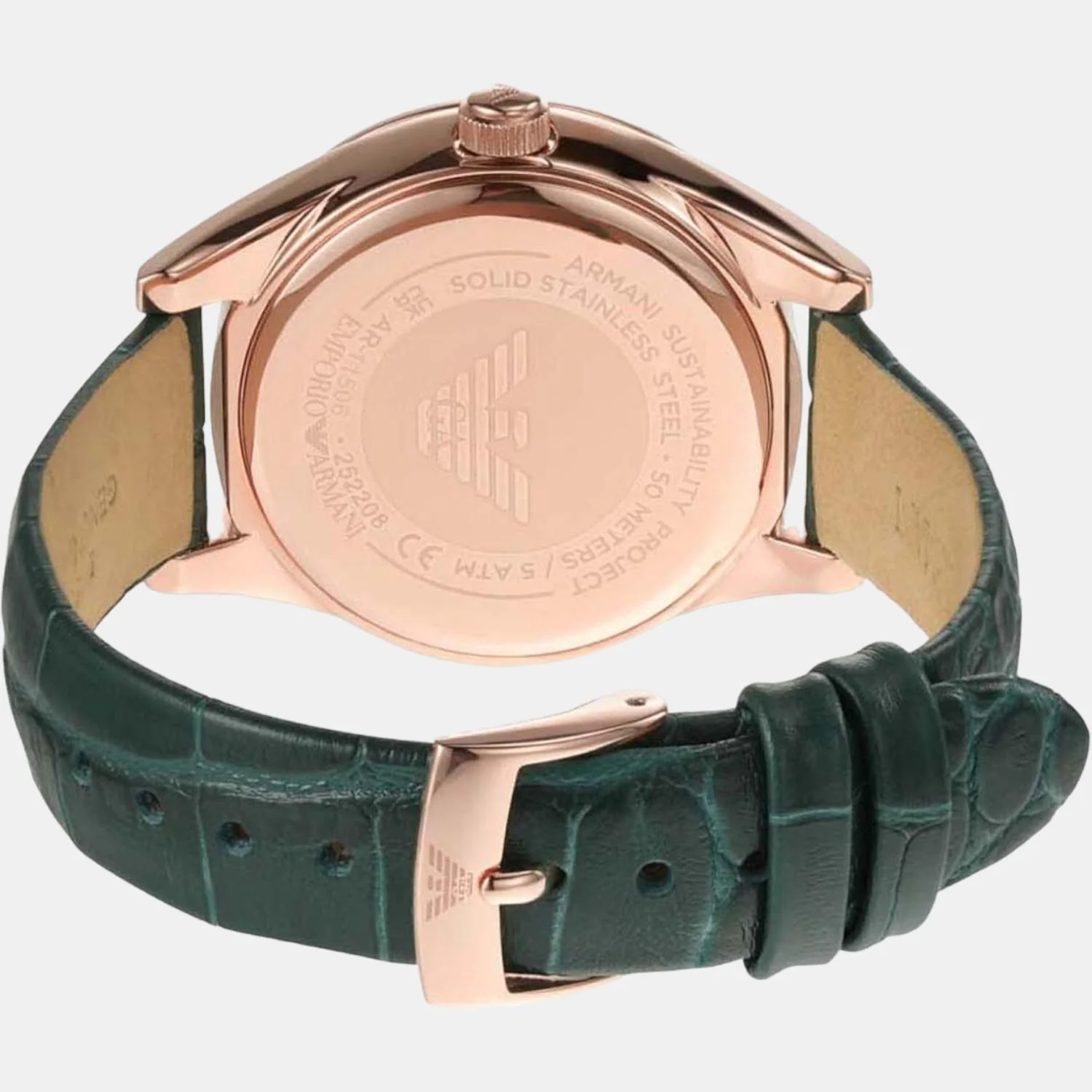 Women Quartz Black Dial Analog Leather Watch AR11506 - Image 2