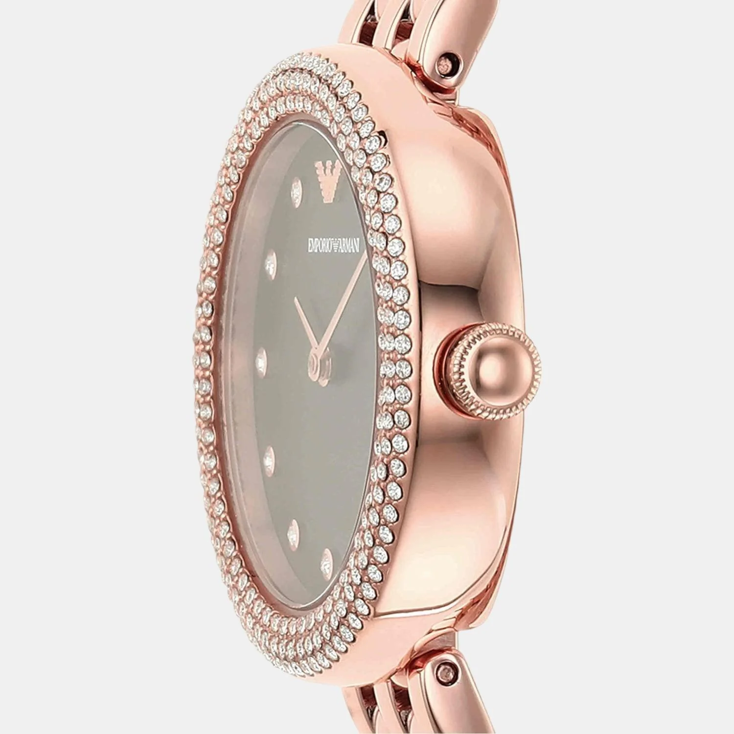 Women Quartz Brown Dial Analog Stainless Steel Watch AR11418 - Image 3