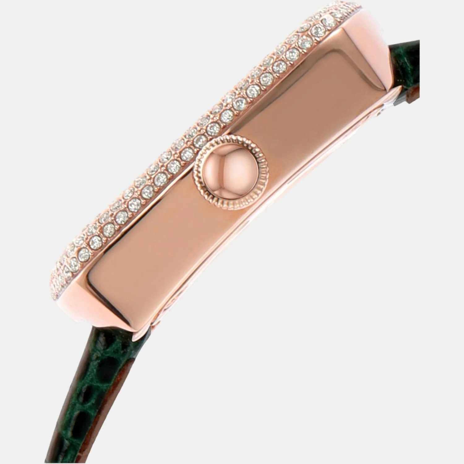 Women Quartz Green Dial Analog Leather Watch AR11497 - Image 5