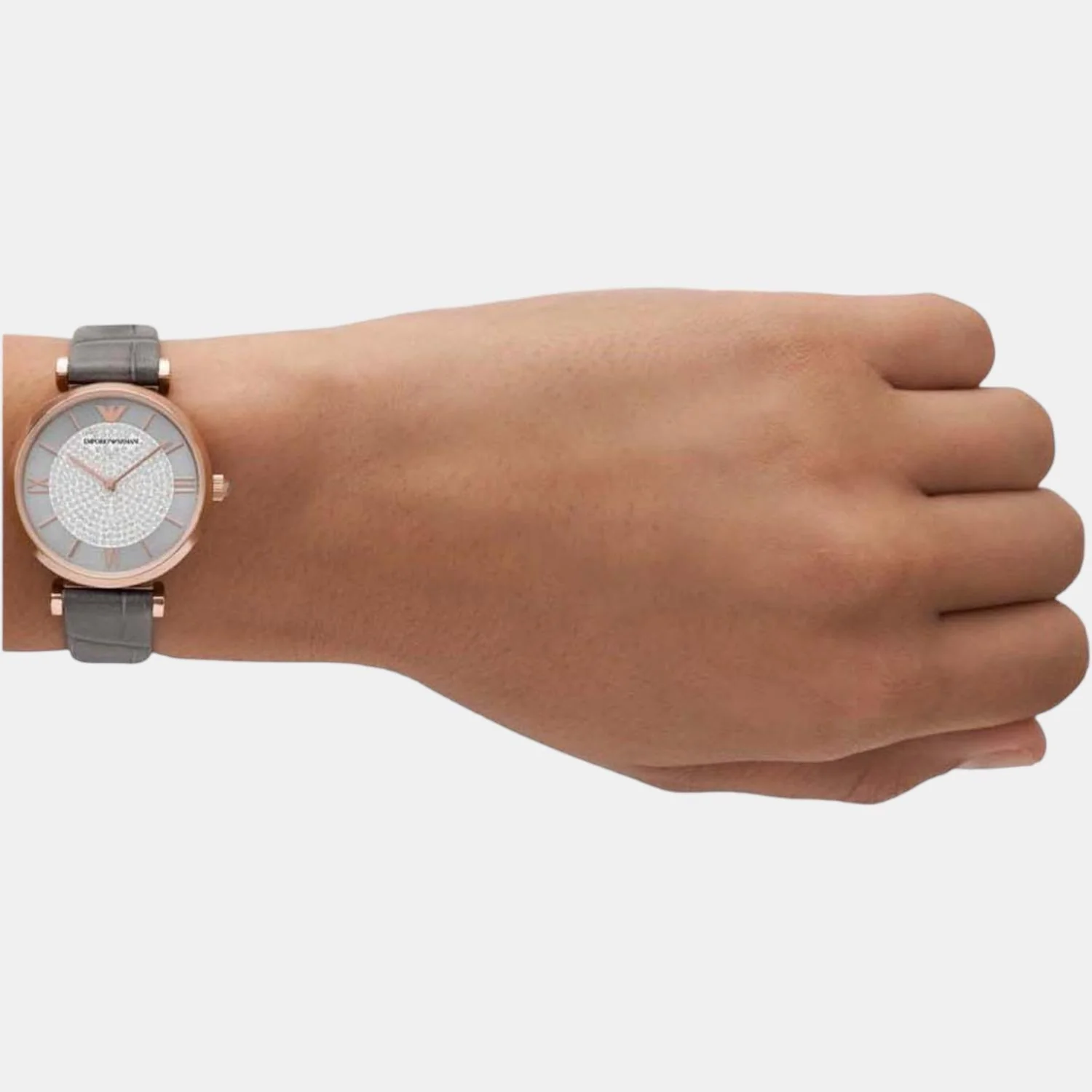 Women Quartz Grey Dial Analog Leather Watch AR11502 - Image 4