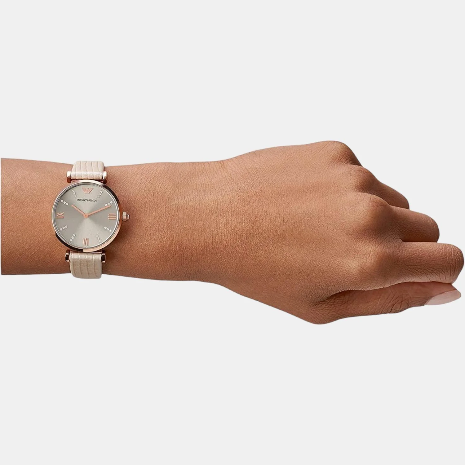 Women Quartz Grey Dial Analog Leather Watch AR1681 - Image 5