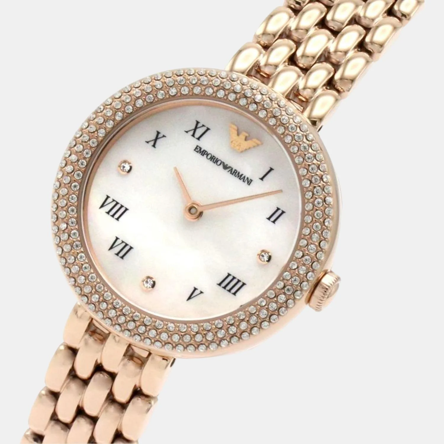 Women Quartz Mother Of Pearl Dial Analog Stainless Steel Watch AR11355 - Image 4