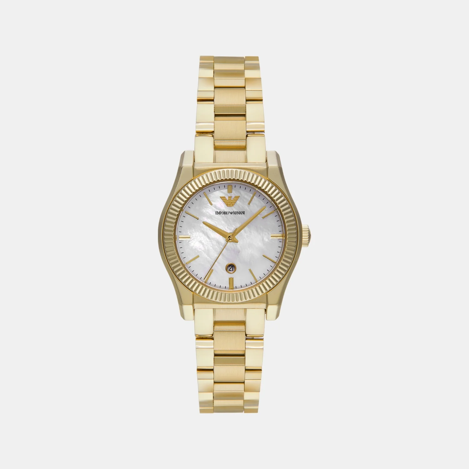 Women Quartz Mother Of Pearl Dial Analog Stainless Steel Watch AR11657 - Image 2