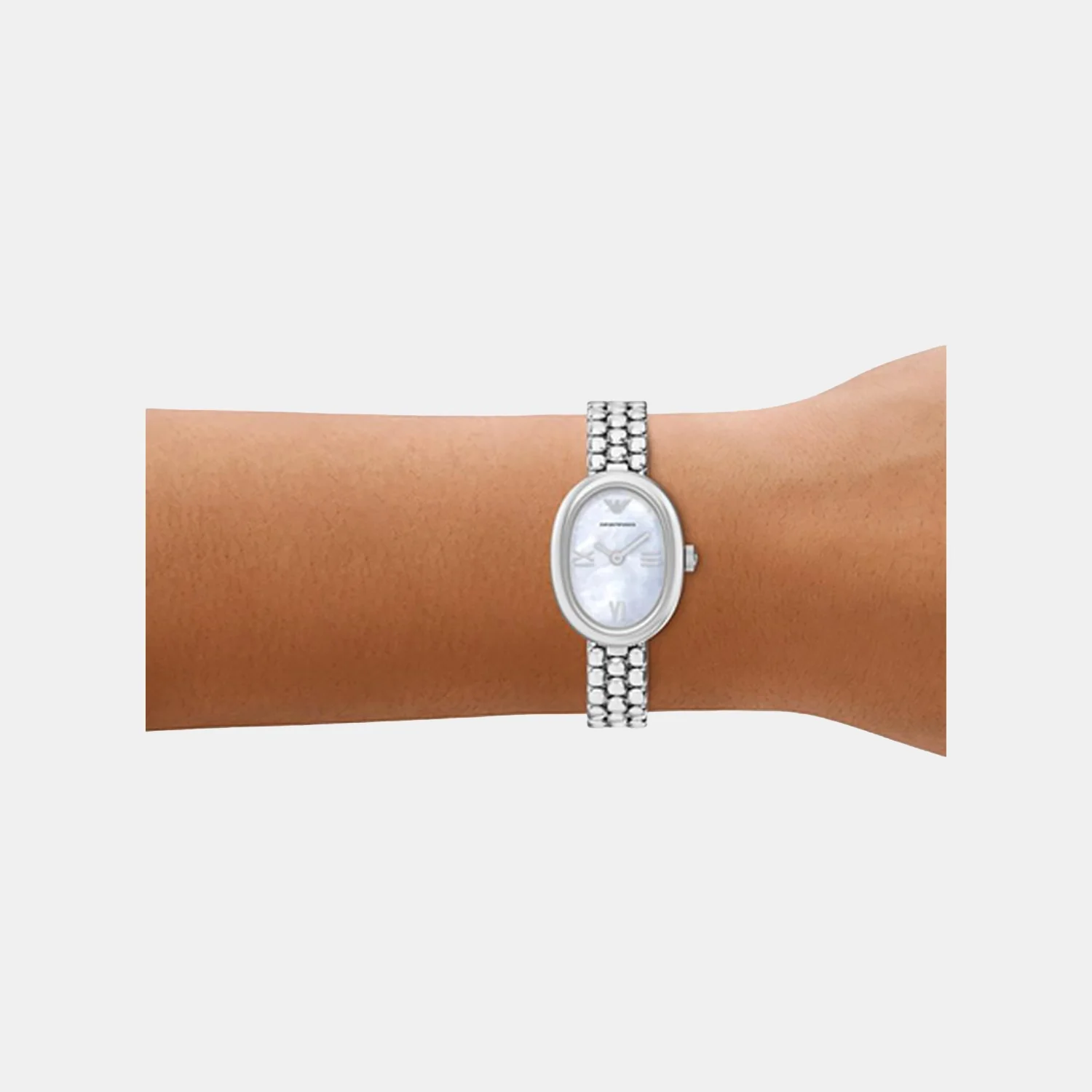 Women Quartz Mother of Pearl Dial Analog Stainless Steel Watch AR11720 - Image 5