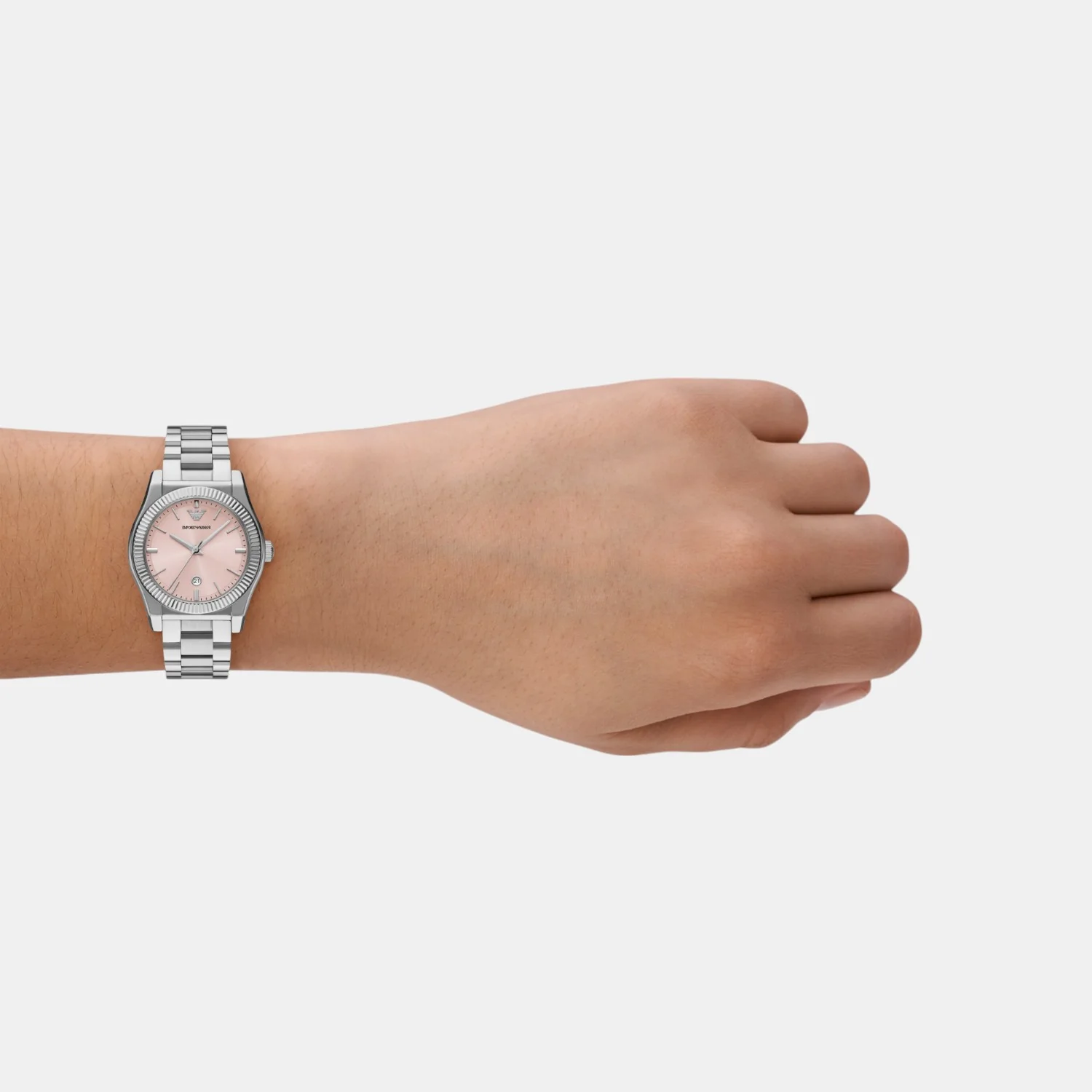 Women Quartz Pink Dial Analog Stainless Steel Watch AR11658 - Image 4