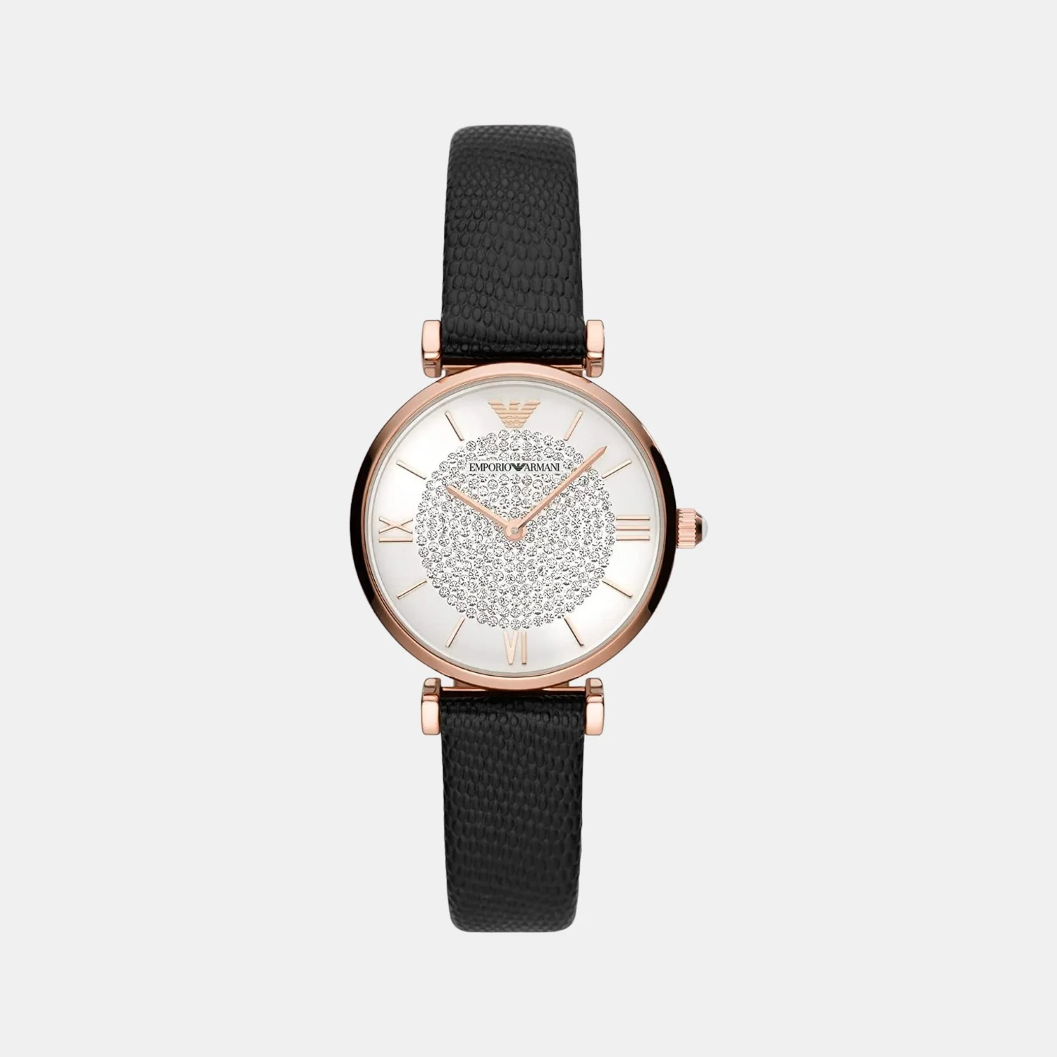 Women Quartz Silver Dial Analog Leather Watch AR11387