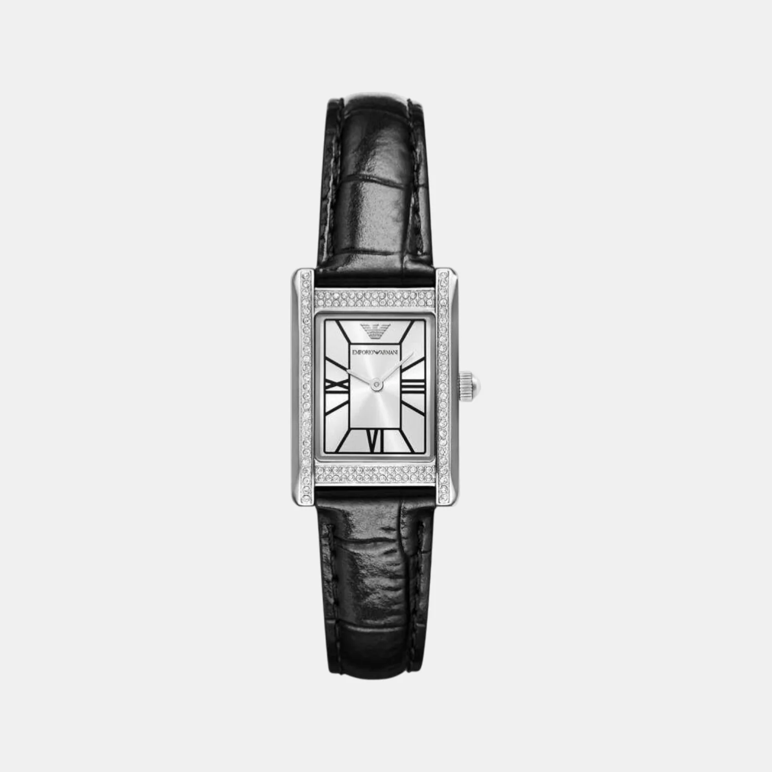 Women Quartz Silver Dial Analog Leather Watch AR11623