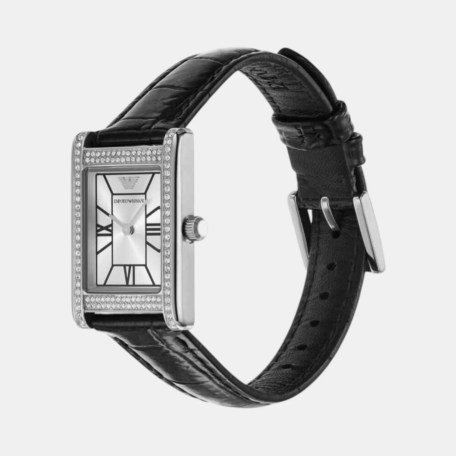 Women Quartz Silver Dial Analog Leather Watch AR11623 - Image 3
