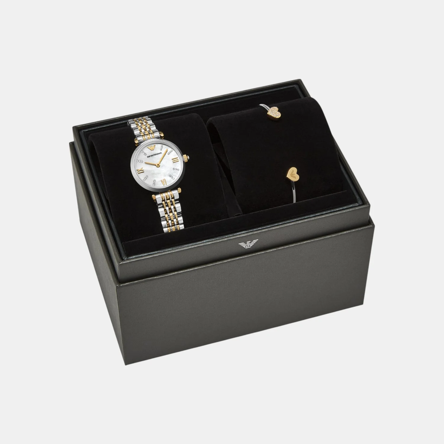 Women Quartz White Mother Of Pearl Dial Analog Stainless Steel Watch AR80078SET - Image 10