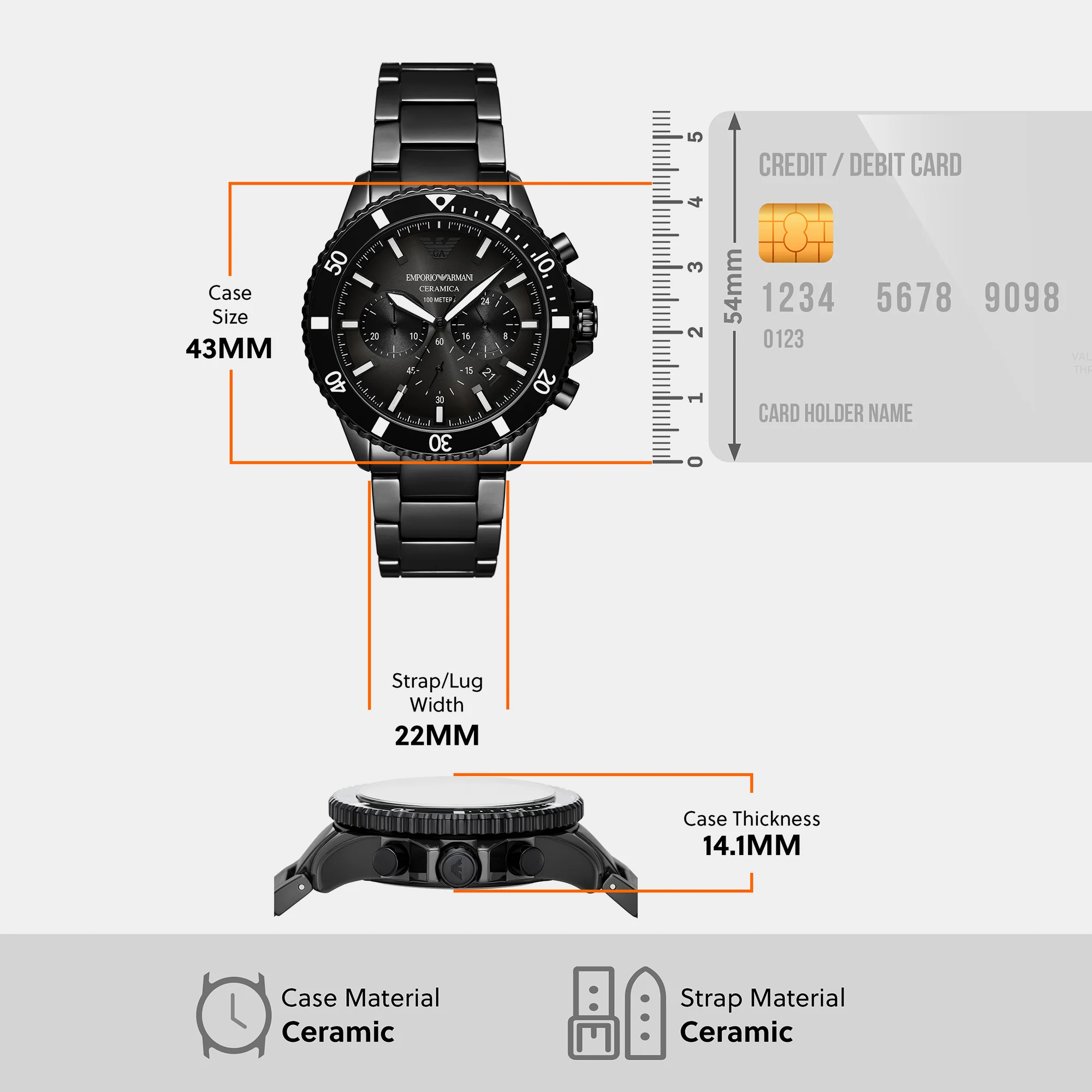 World Explorer Men Quartz Black Dial Chronograph Stainless Steel Watch AR70010 - Image 8