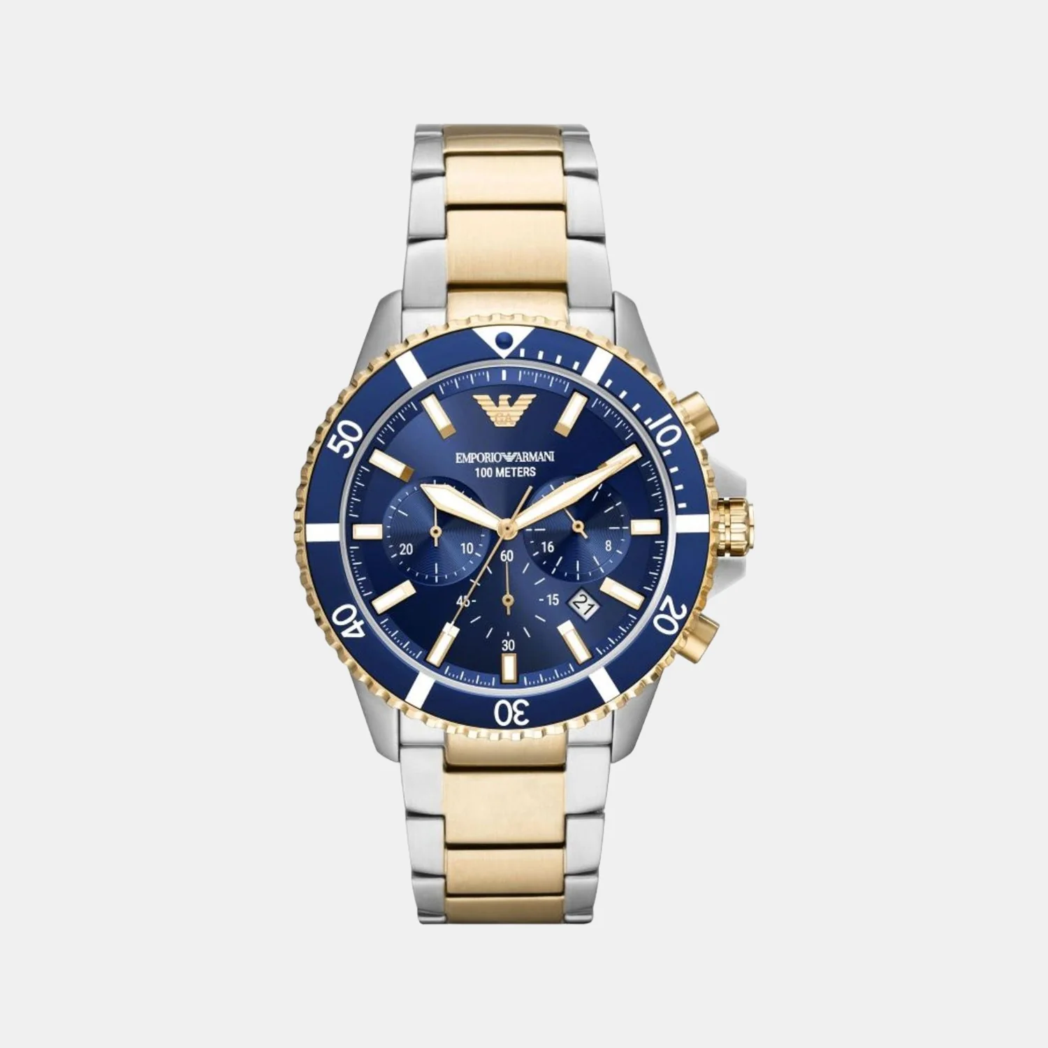 World Explorer Men Quartz Blue Dial Chronograph Stainless Steel Watch AR11362