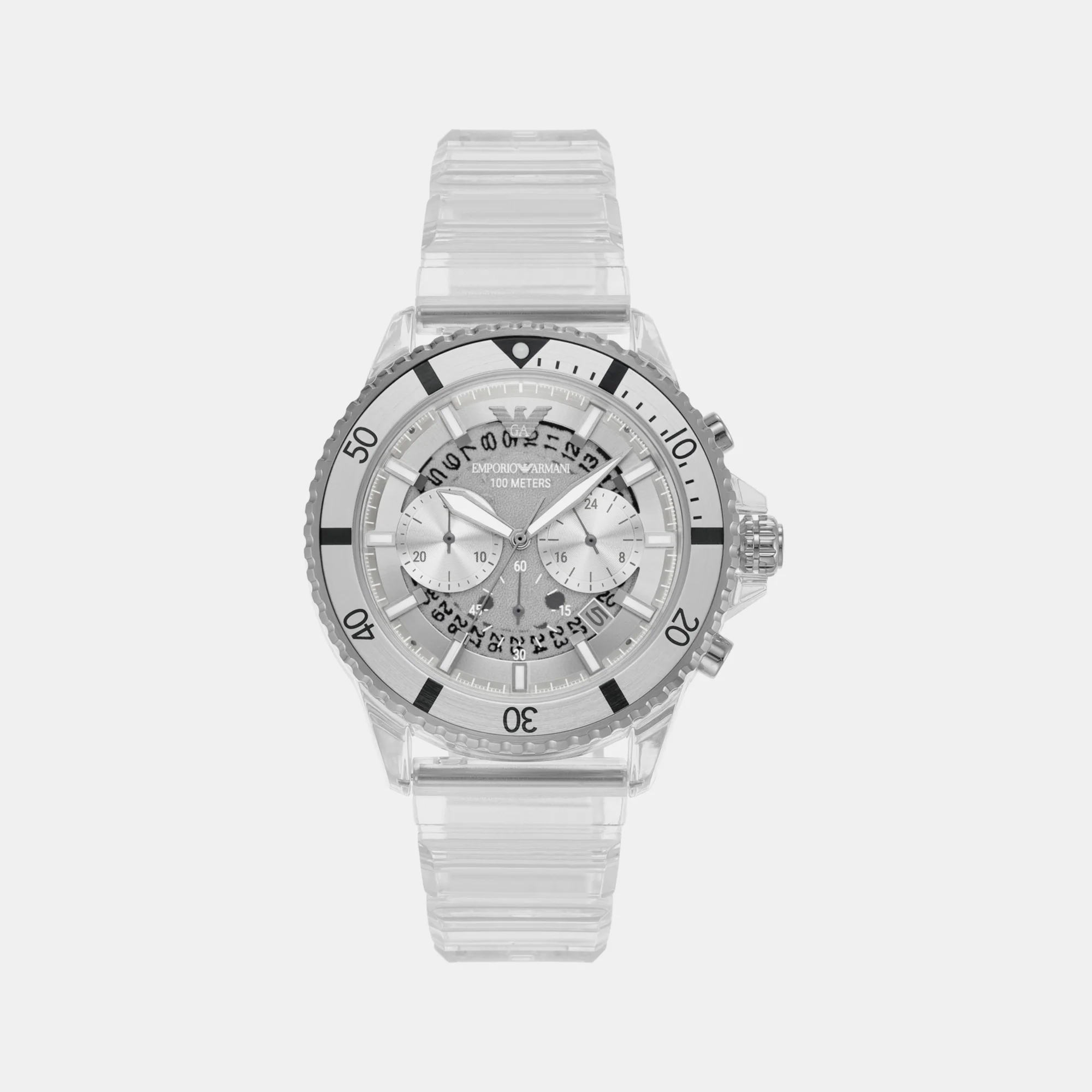 World Explorer Men Quartz White Dial Chronograph Polyester Watch AR11536