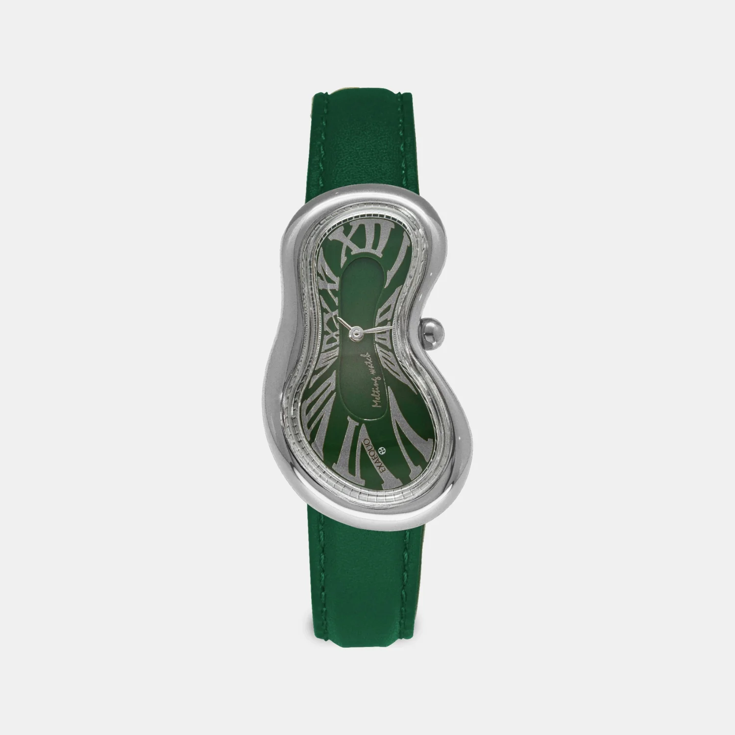 Classic Unisex Quartz Green Dial Analog Leather Watch EX0001.0005 - Image 2