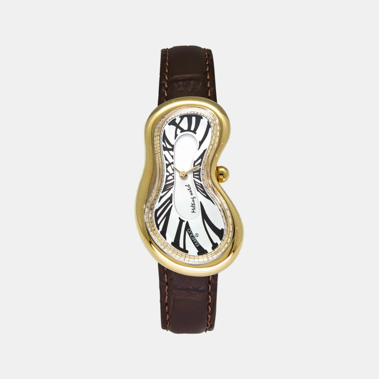 Classic Unisex Quartz White Dial Analog Leather Watch EX0002.0002 - Image 2