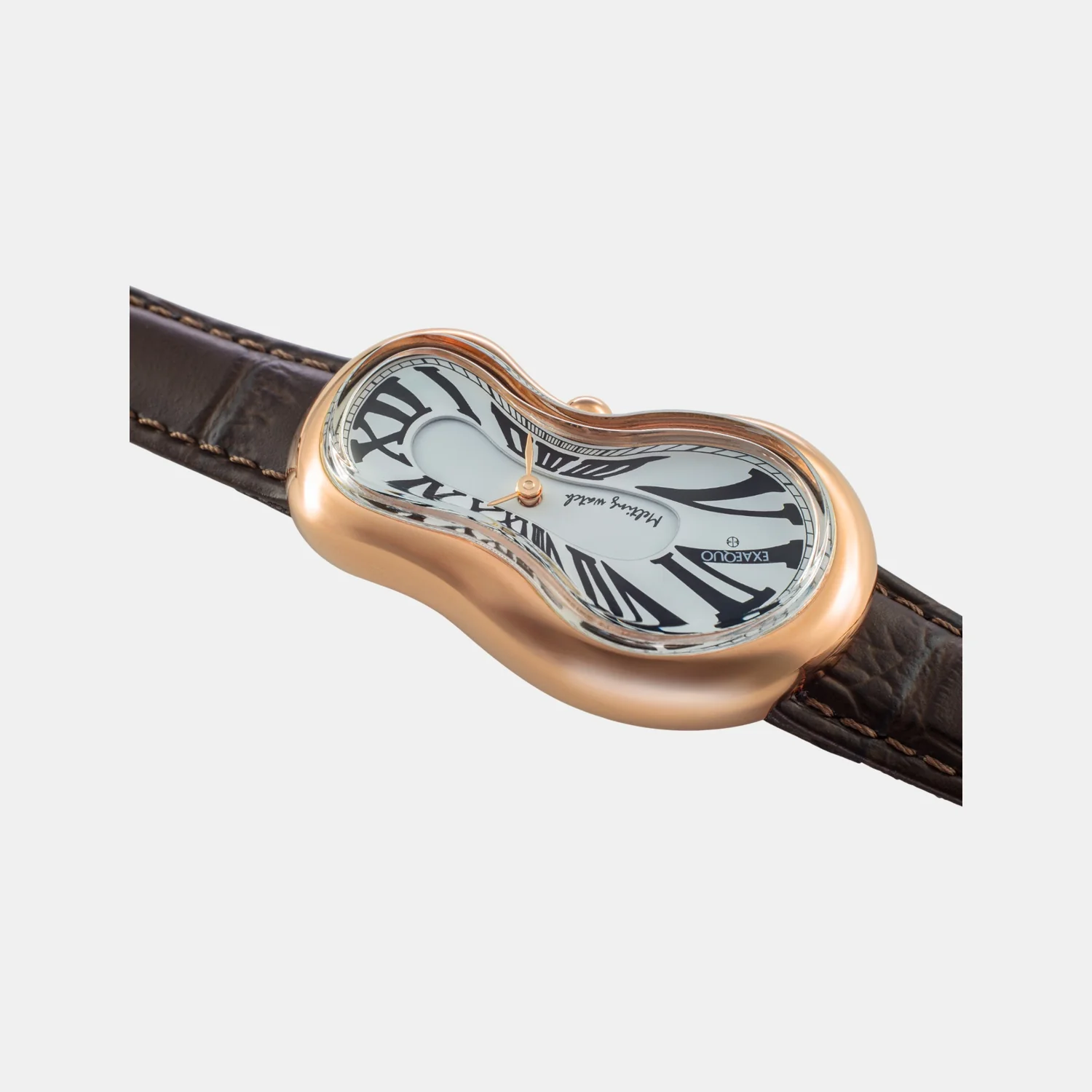 Classic Unisex Quartz White Dial Analog Leather Watch EX0003.0002 - Image 3