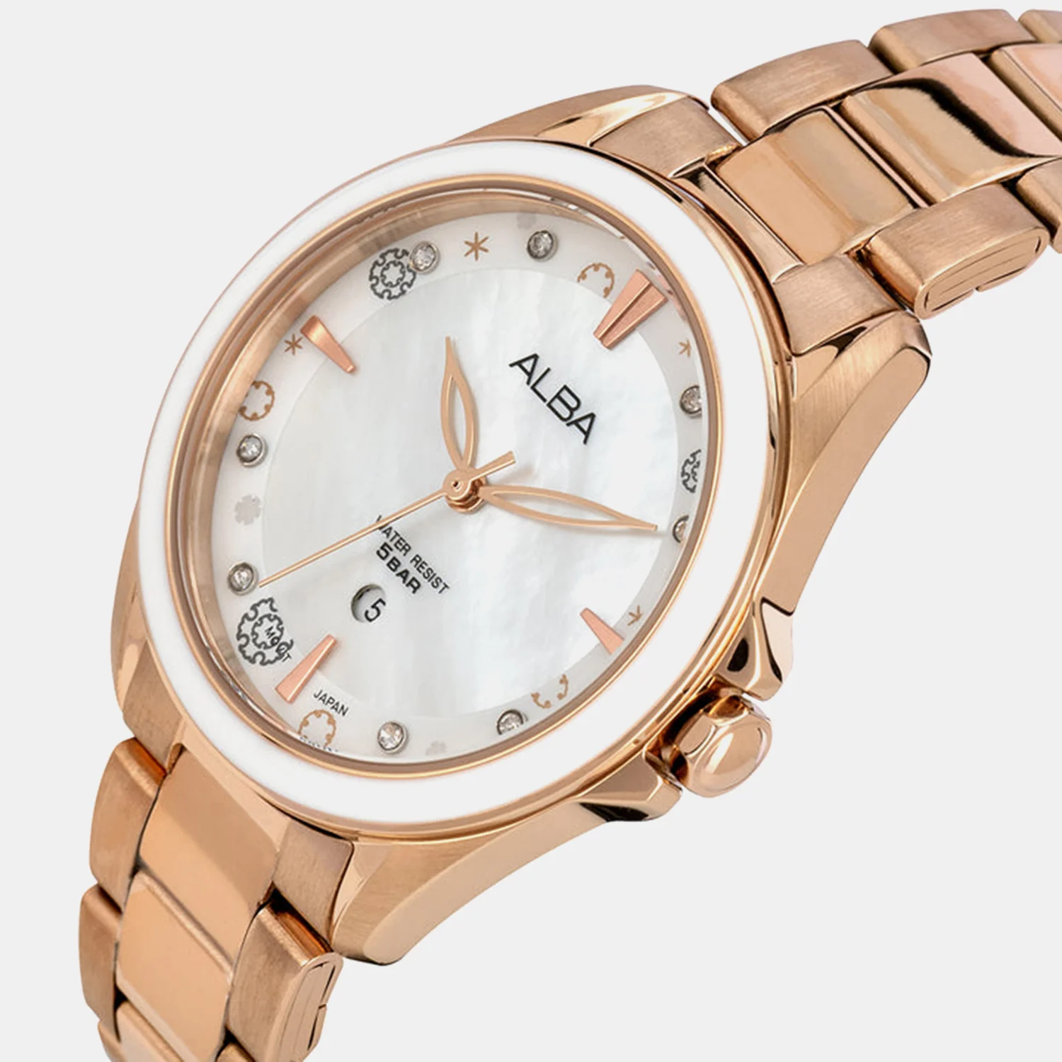 Fashion Women Quartz Mother Of Pearl Dial Analog Stainless Steel Watch AH7DV0X1 - Image 2