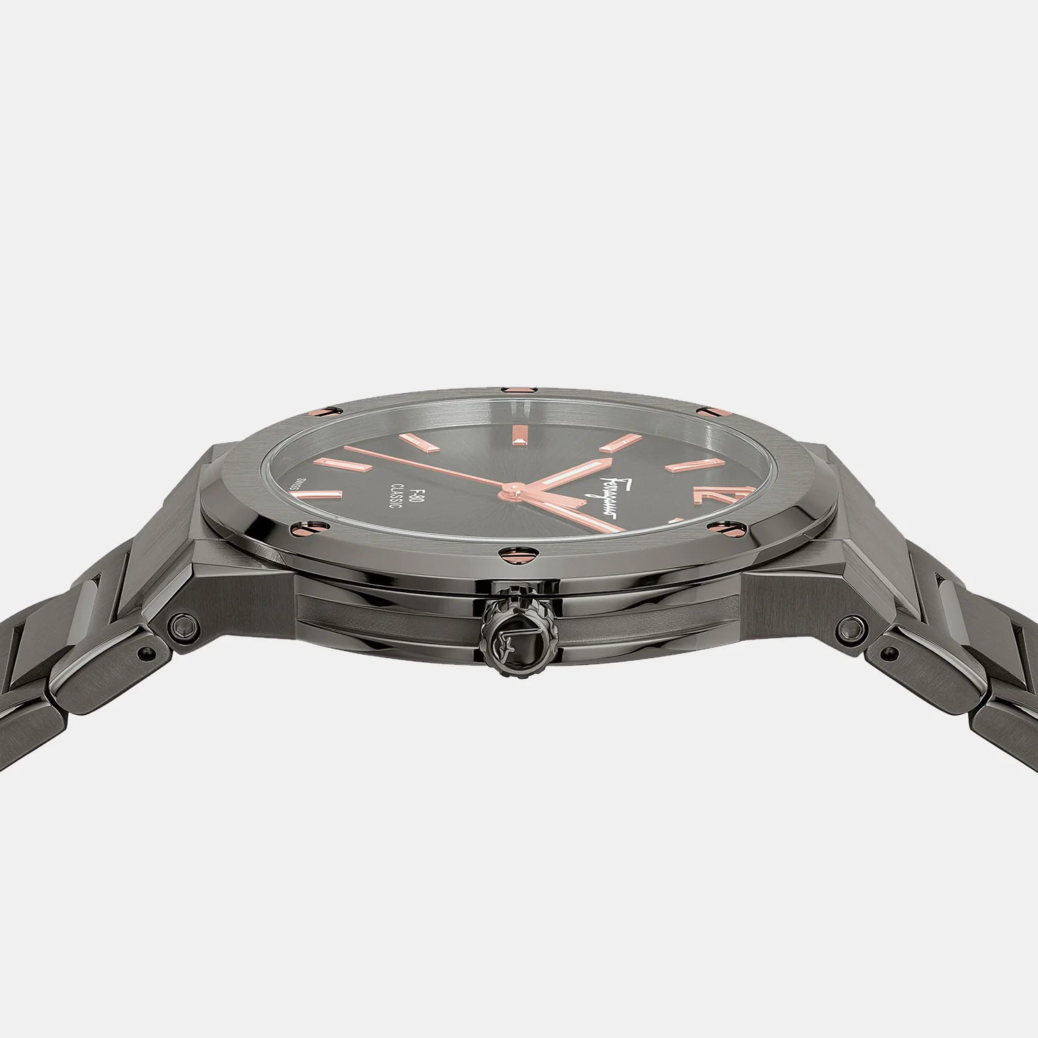F-80 Classic Men Quartz Grey Dial Analog Stainless Steel Watch SFDT01520 - Image 4