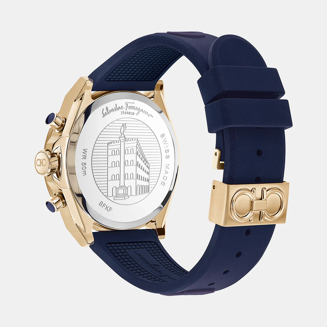 Kf-Urban Chrono Men Quartz Blue Dial Chronograph Silicone Watch SFKF00323 - Image 2