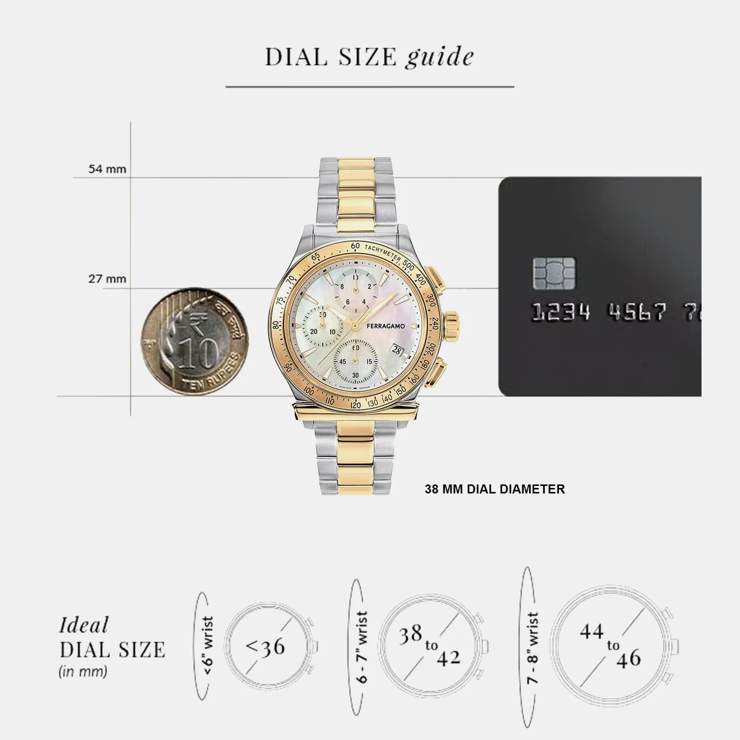 Kw-1927 Chrono Lady 38Mm- Unisex Quartz White Dial Chronograph Stainless Steel Watch SFKW00323 - Image 4