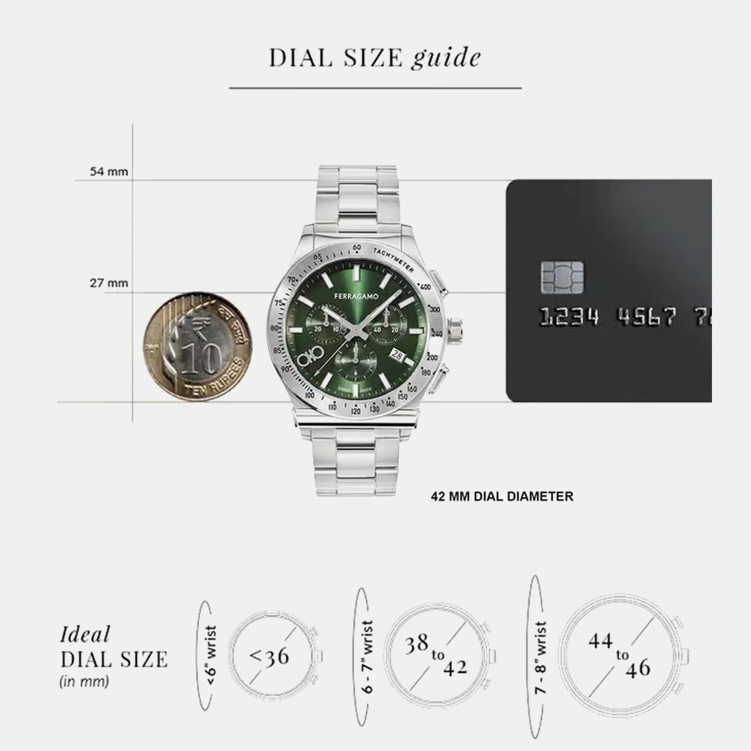 Kz-1927 Chrono 42Mm-Fw Men Quartz Green Dial Chronograph Stainless Steel Watch SFKZ00423 - Image 4