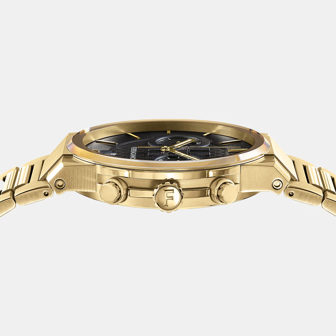 Me-Ferragamo Sapphire Chr Men Quartz Black Dial Chronograph Stainless Steel Watch SFME01323 - Image 2