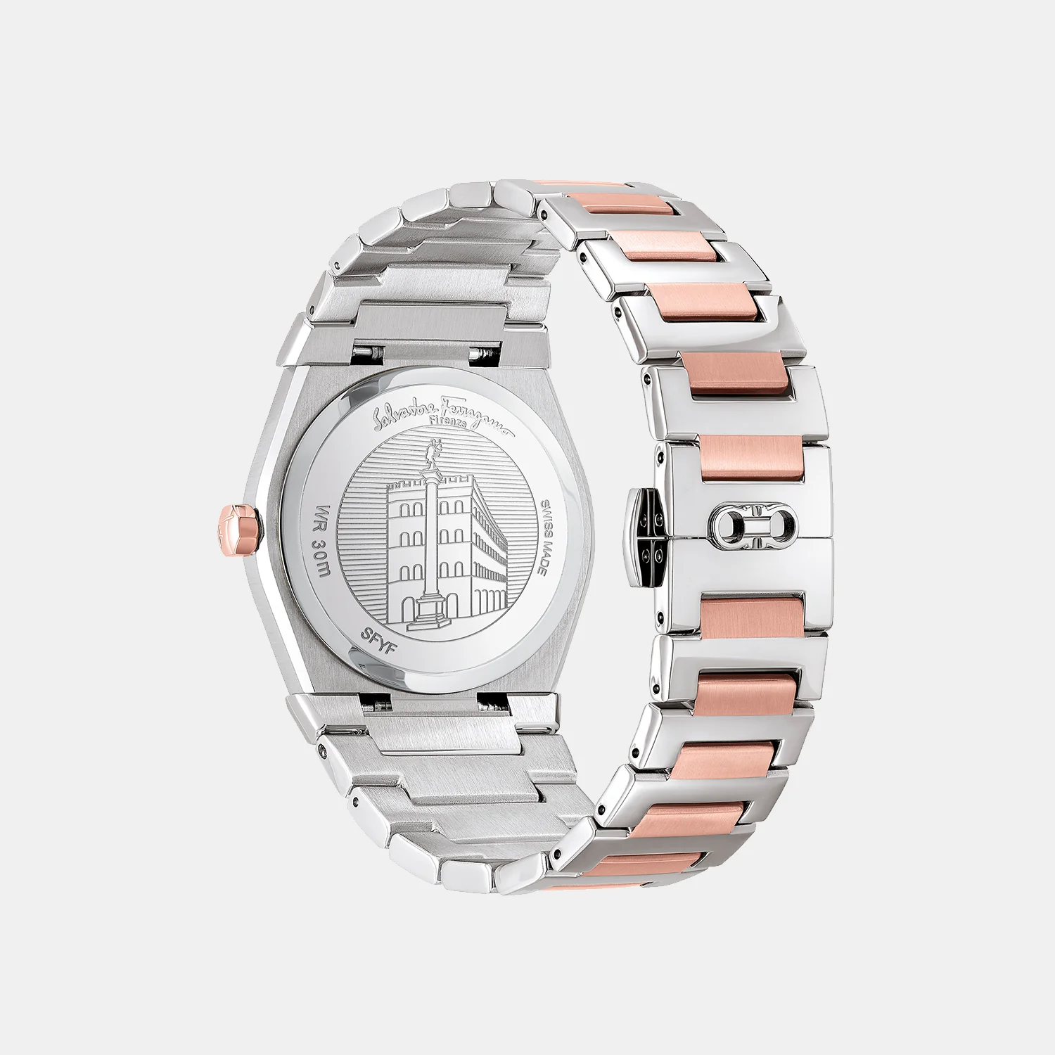 Men Quartz Beige Dial Analog Stainless Steel Watch SFYF00521 - Image 2
