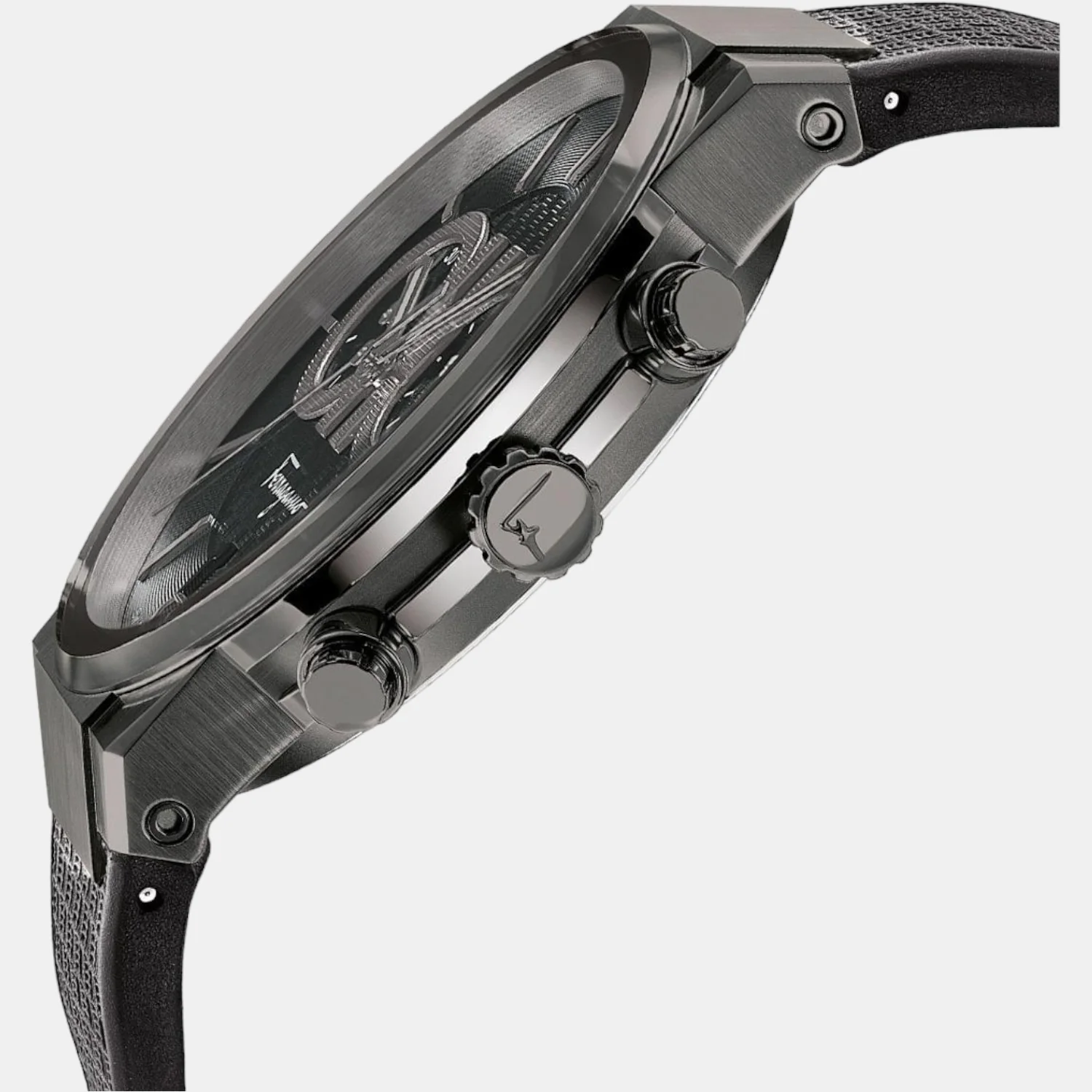 Men Quartz Black Dial Chronograph Silicone Watch SFME00621 - Image 2