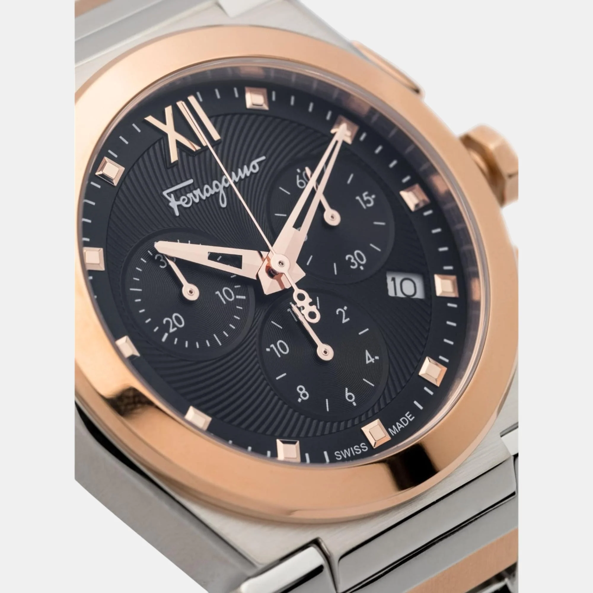 Men Quartz Black Dial Chronograph Stainless Steel Watch SFKL00523 - Image 3