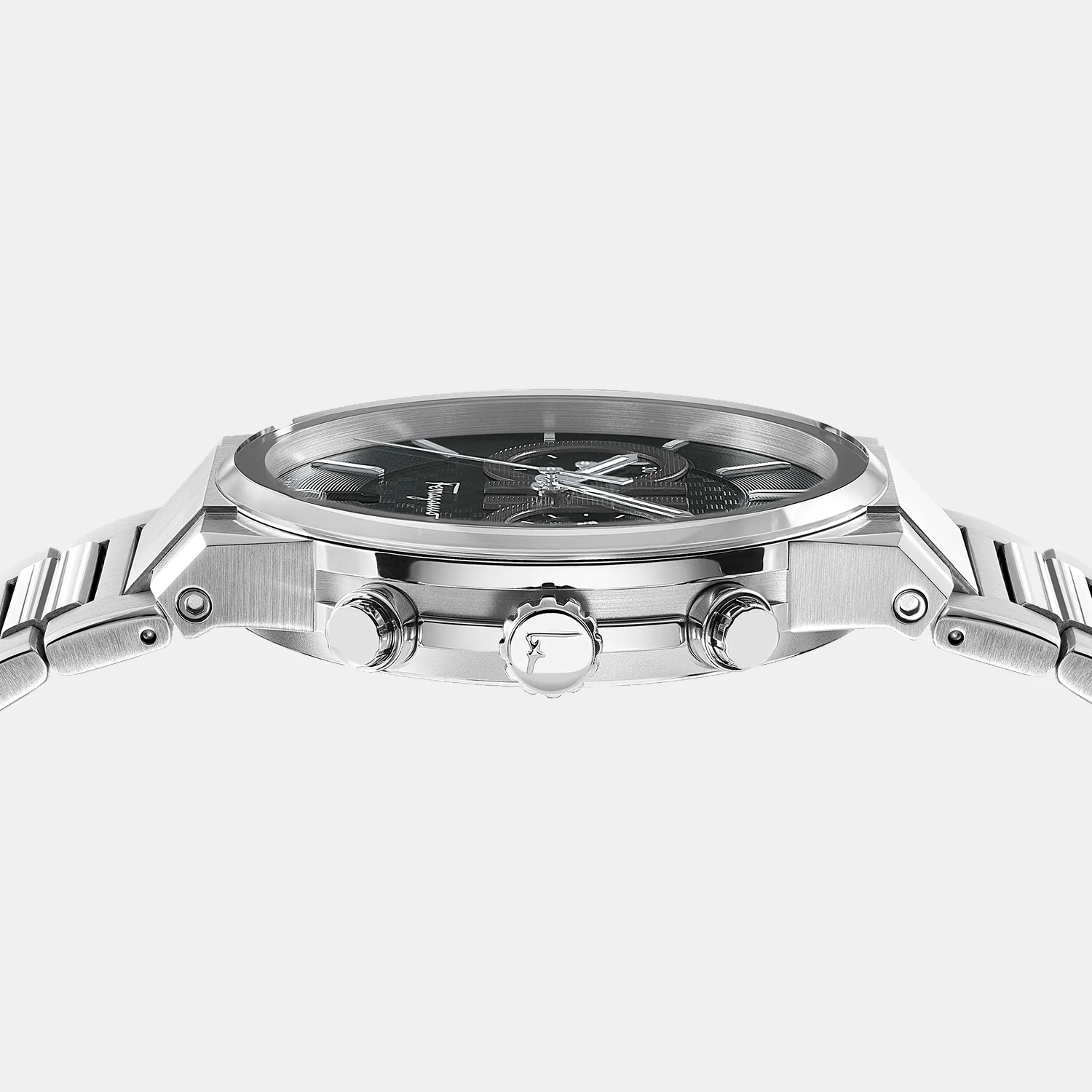 Men Quartz Black Dial Chronograph Stainless Steel Watch SFME00321 - Image 3