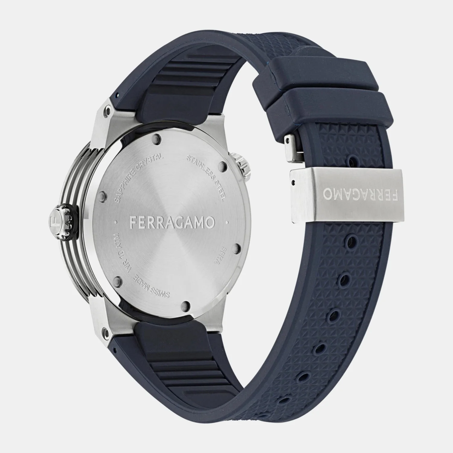 Men Quartz Blue Dial Analog Recycled PU Watch SFHA00124 - Image 5