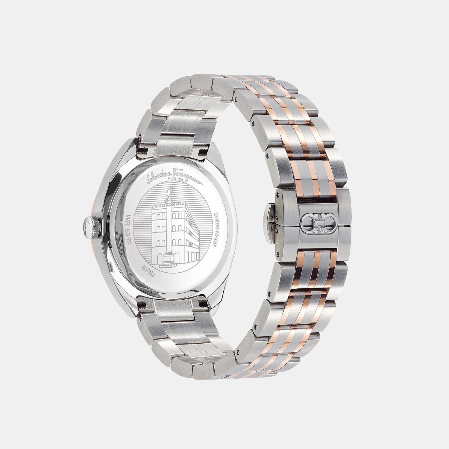 Men Quartz Blue Dial Analog Stainless Steel Watch SFNJ00520 - Image 2