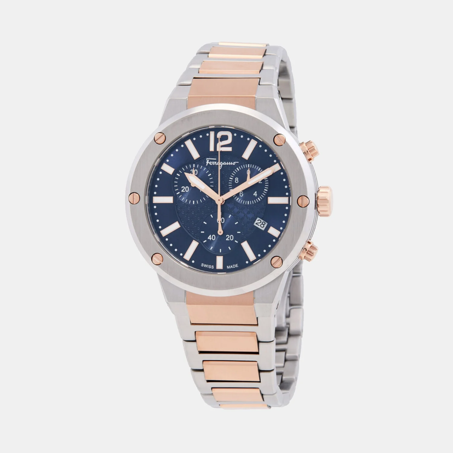 Men Quartz Blue Dial Chronograph Stainless Steel Watch SFJE00524 - Image 2