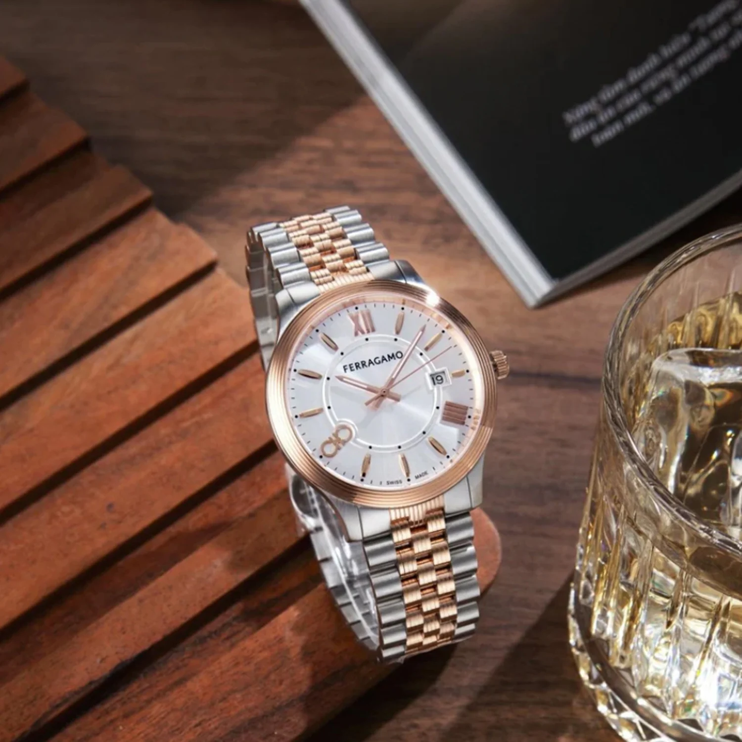 Men Quartz White & Silver Dial Analog Stainless Steel Watch SFTB00224 - Image 5