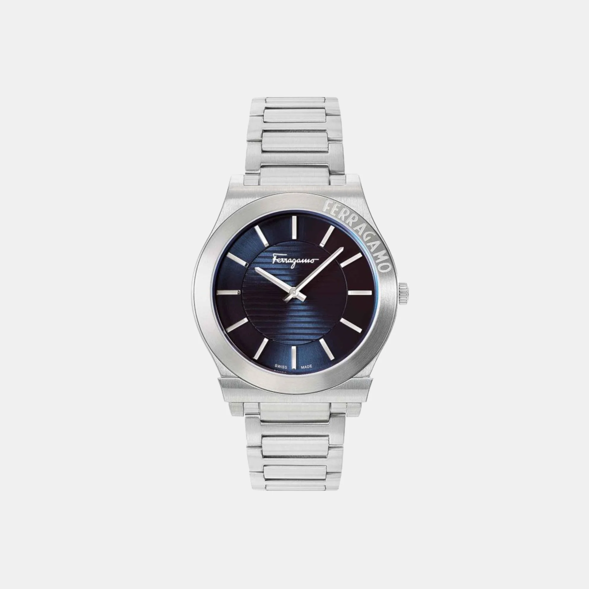 Mp-Gancini Gent Men Quartz Blue Dial Analog Stainless Steel Watch SFMP00322 - Image 2