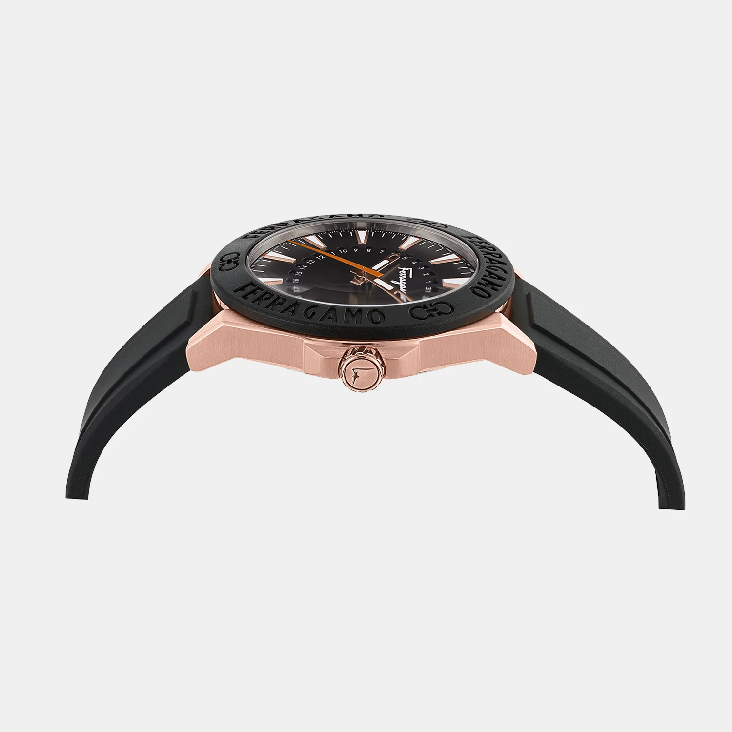 Mq-Ferragamo Ferragamo Men Quartz Black Dial Analog Silicone Watch SFMQ00322 - Image 2