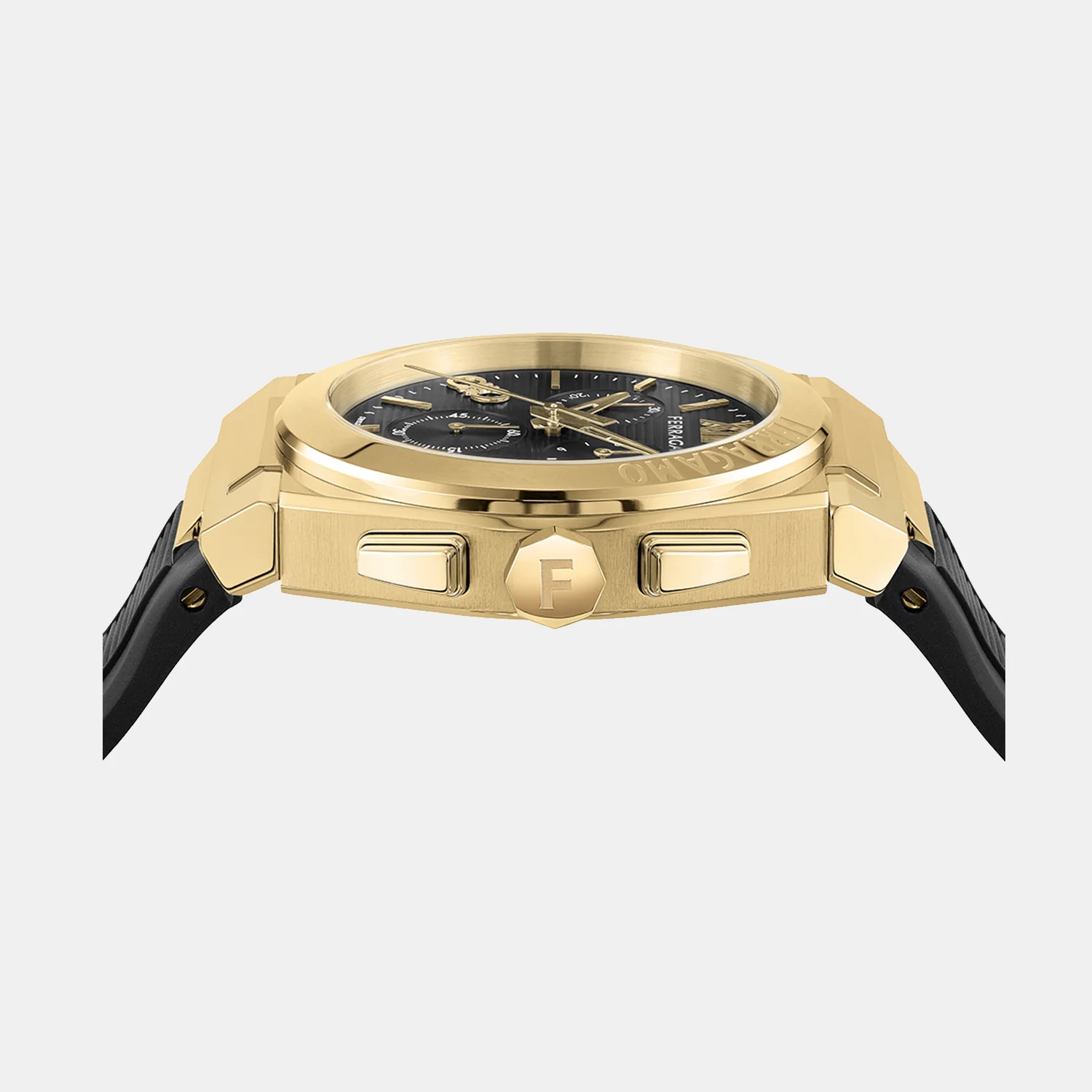 Mr-Vega Chrono Men Quartz Black Dial Chronograph Rubber Watch SFMR00824 - Image 3