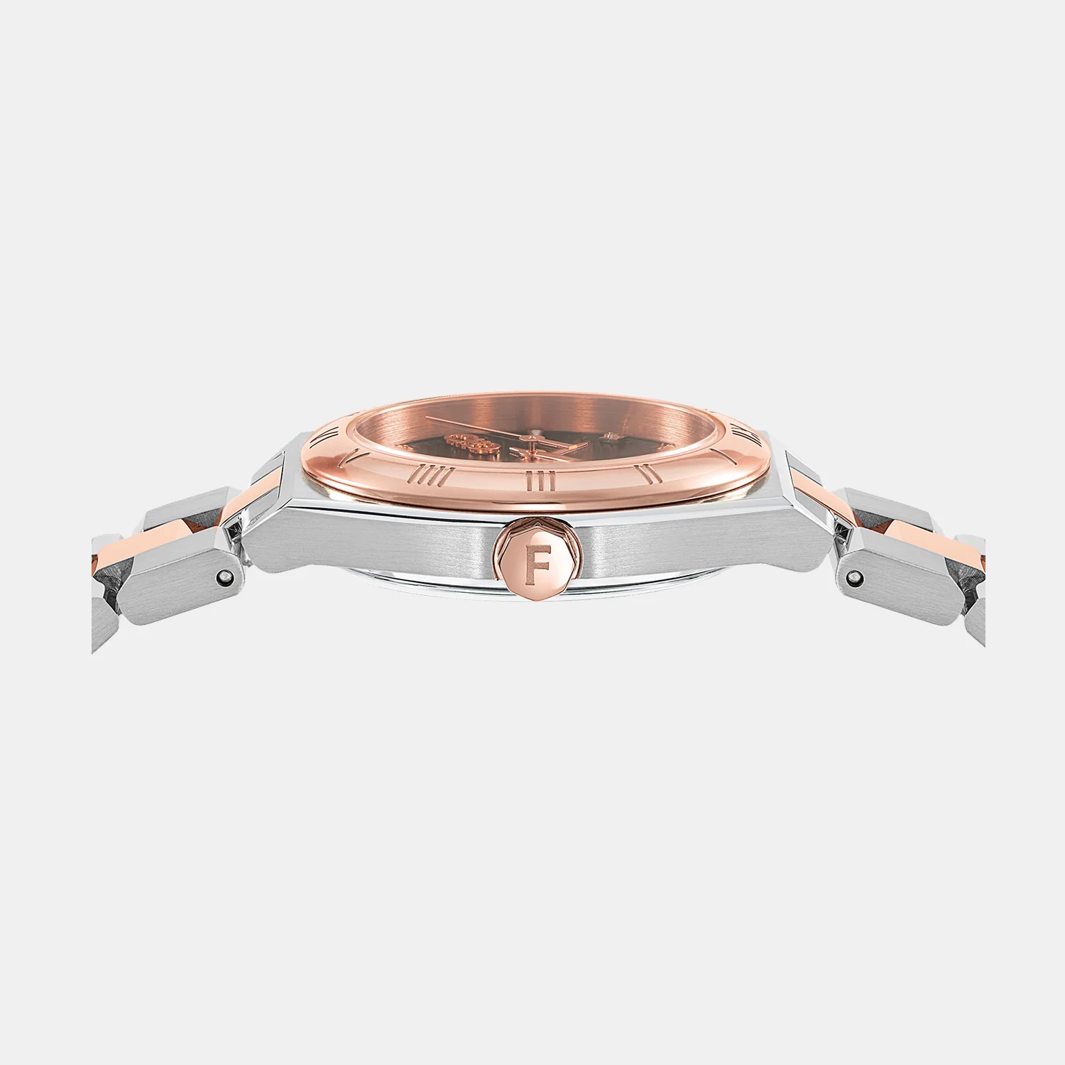 Women Quartz Brown Dial Analog Stainless Steel Watch SFKY00423 - Image 2