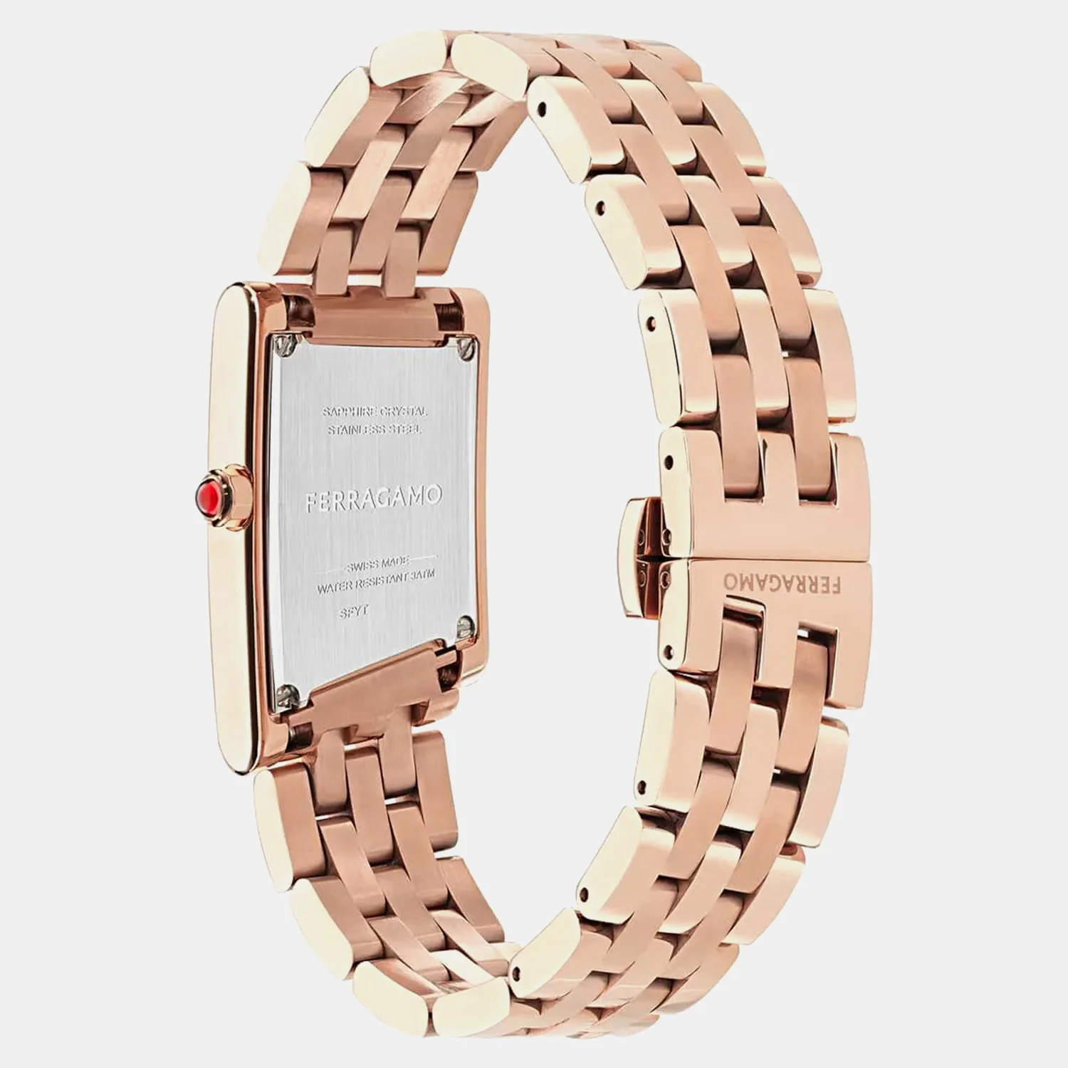 Women Quartz Burgundy Dial Analog Stainless Steel Watch SFYT00425 - Image 3