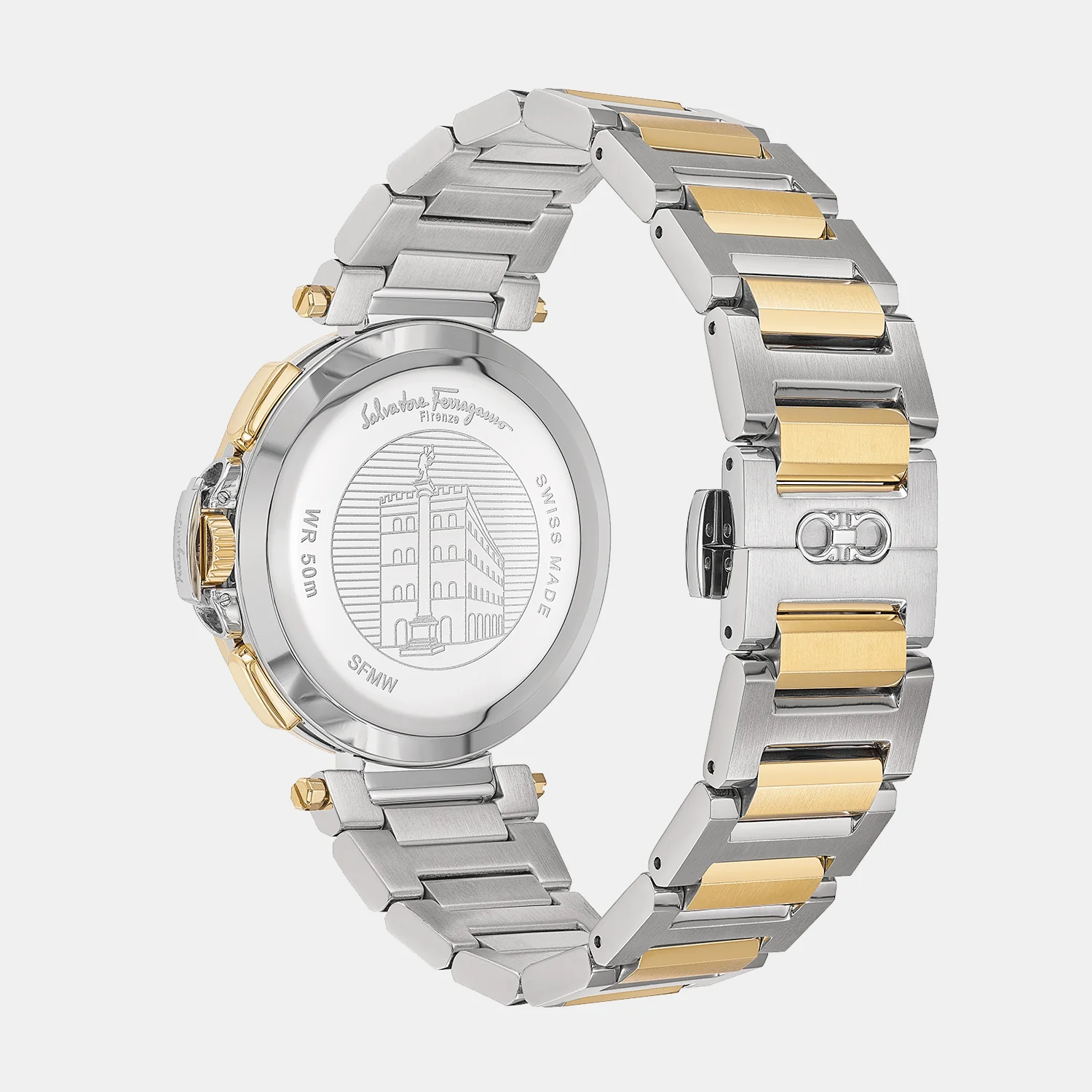 Women Quartz Mother Of Pearl Dial Chronograph Stainless Steel Watch SFMW00322 - Image 2