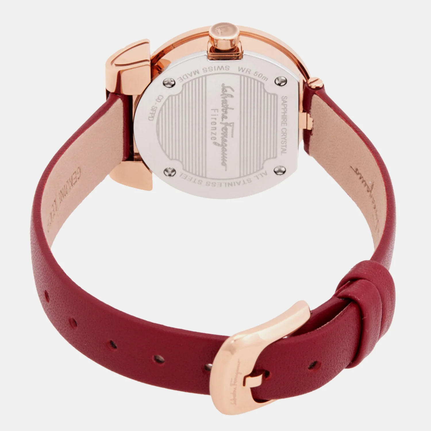 Women Quartz Silver Dial Analog Leather Watch SFPD01924 - Image 2