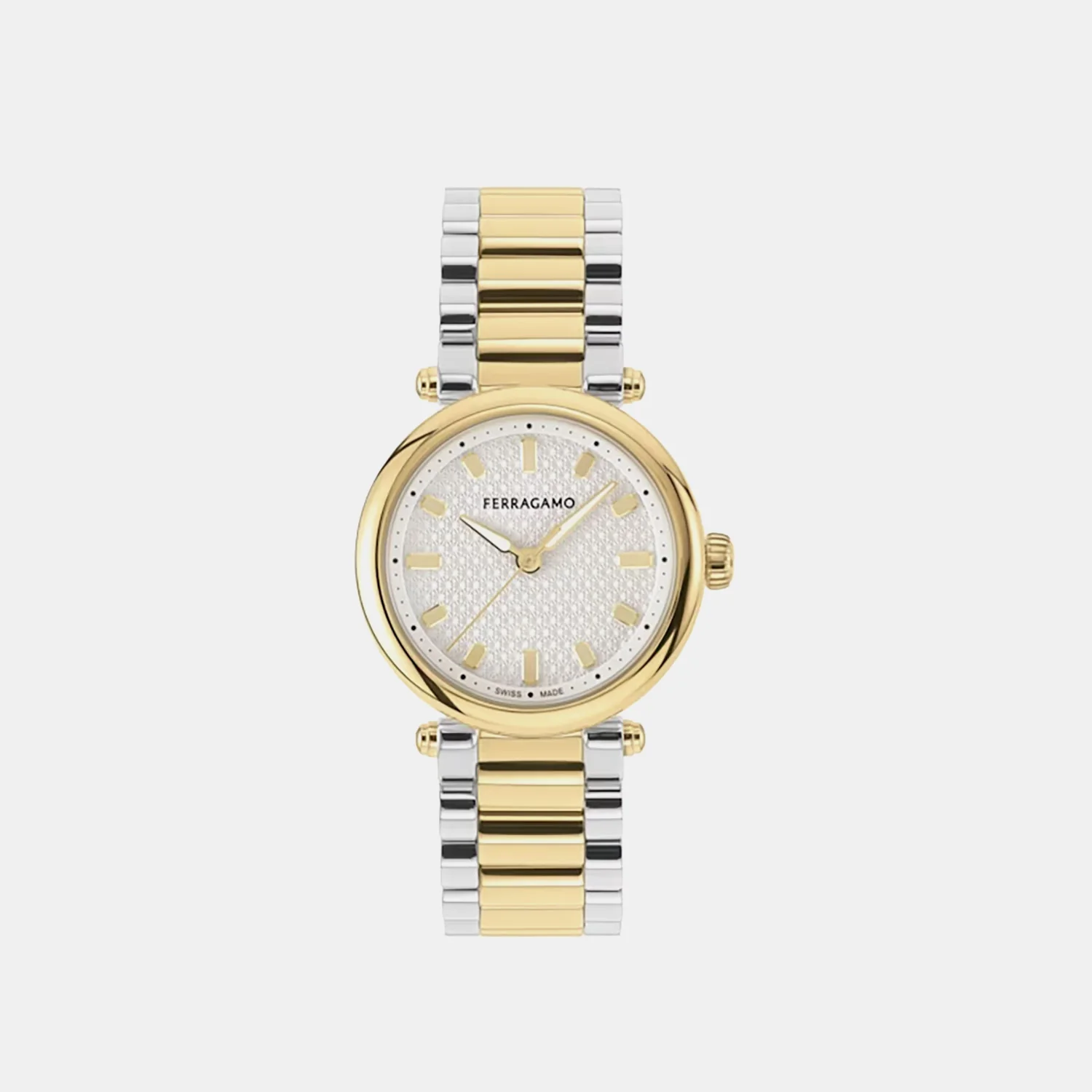 Women Quartz Silver White Dial Analog Stainless Steel Watch SFSE00324