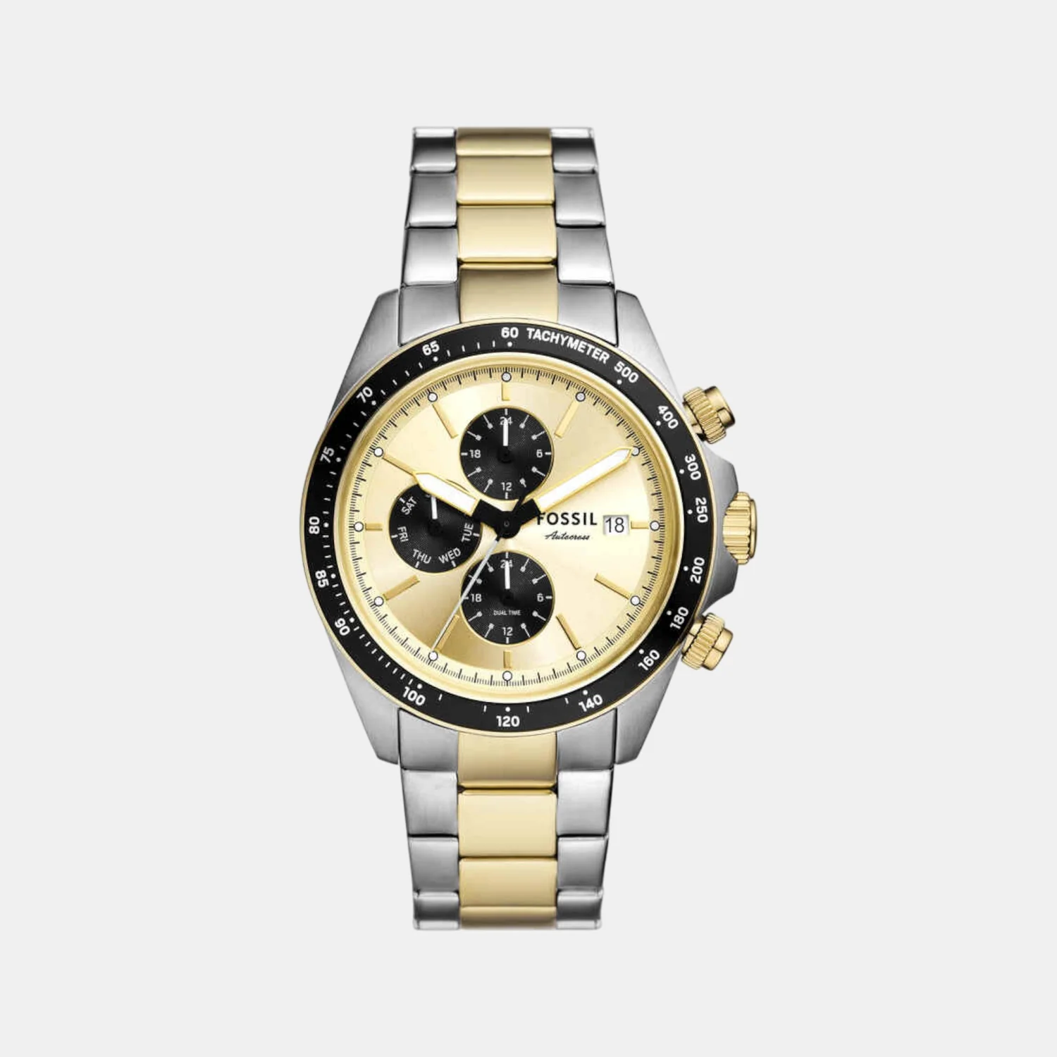 Autocross Men Quartz Gold Dial Chronograph Stainless Steel Watch FS6126 - Image 2