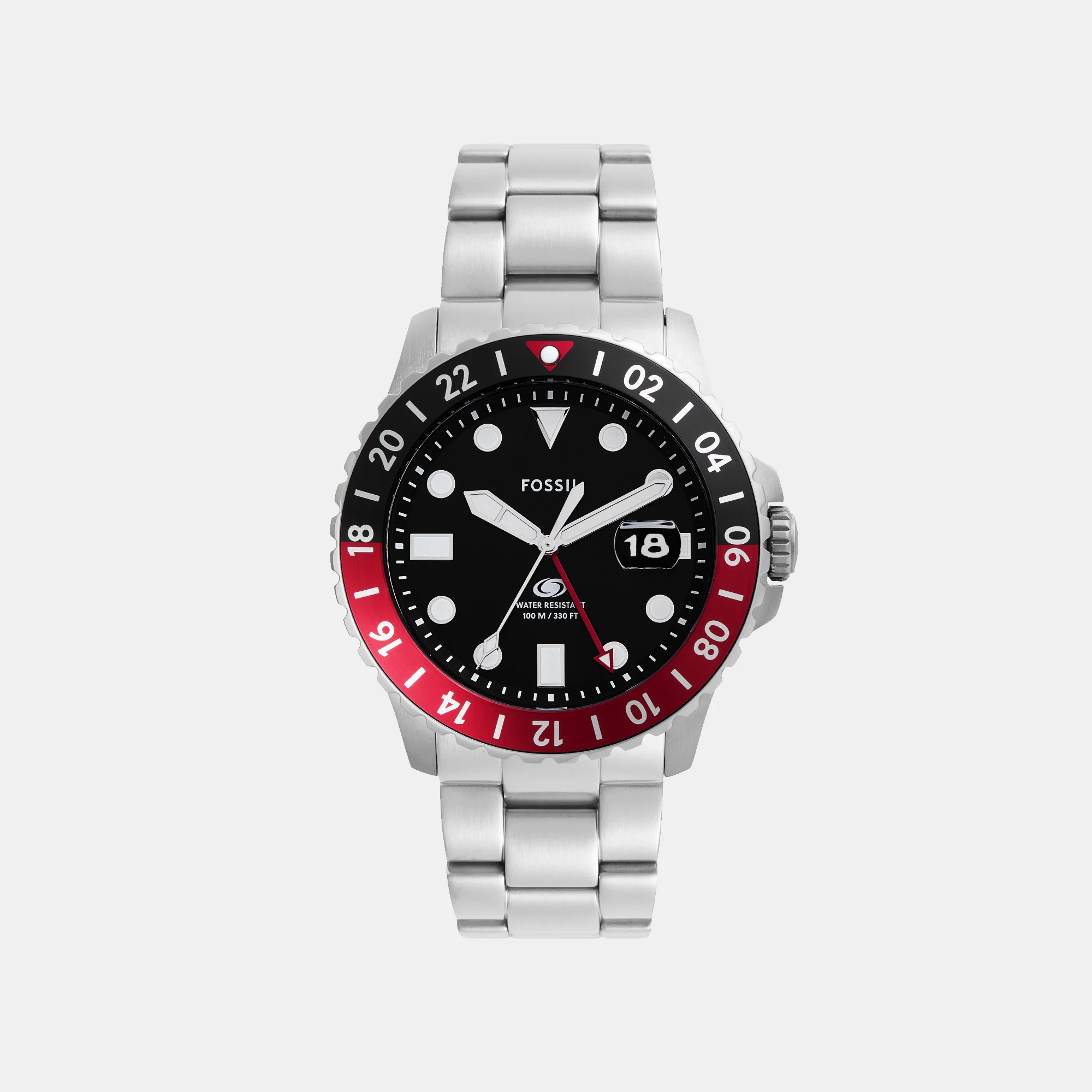 Fossil Blue GMT Men Black Dial Analog Stainless Steel Watch FS6092 - Image 2