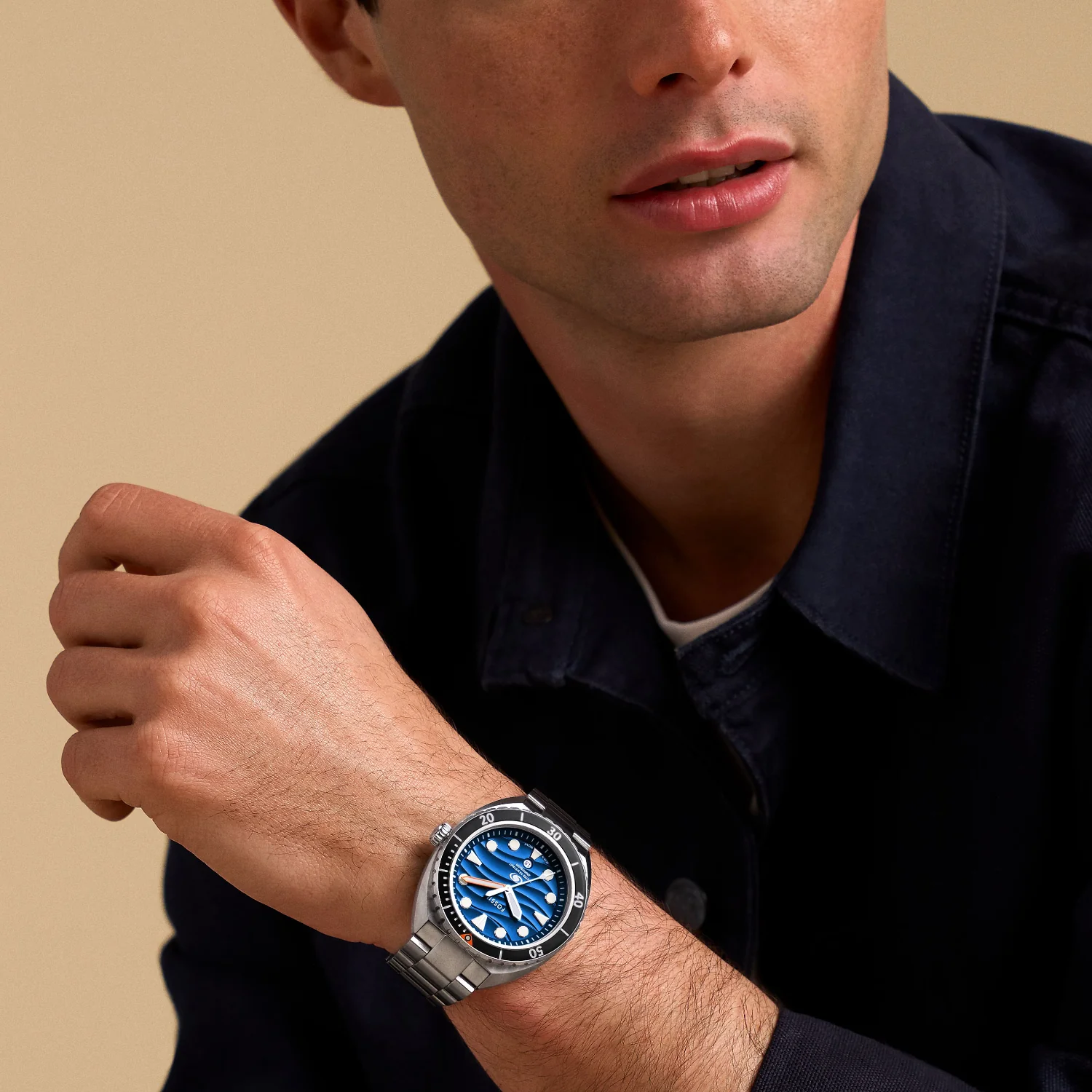 Breaker Men Quartz Blue Dial Analog Stainless Steel Watch FS6064 - Image 6
