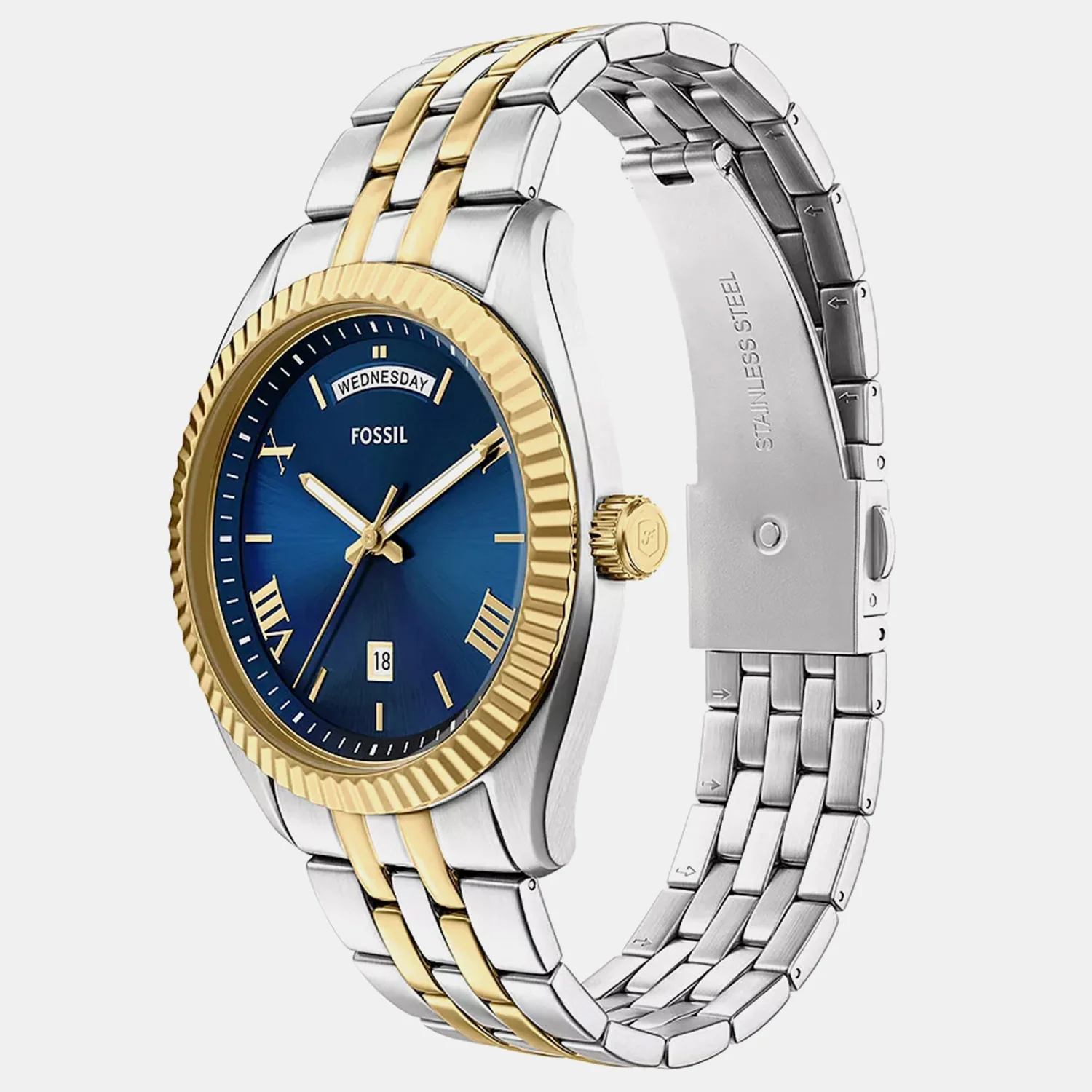 Campbell Men Quartz Blue Dial Analog Stainless Steel Watch FS6141 - Image 3