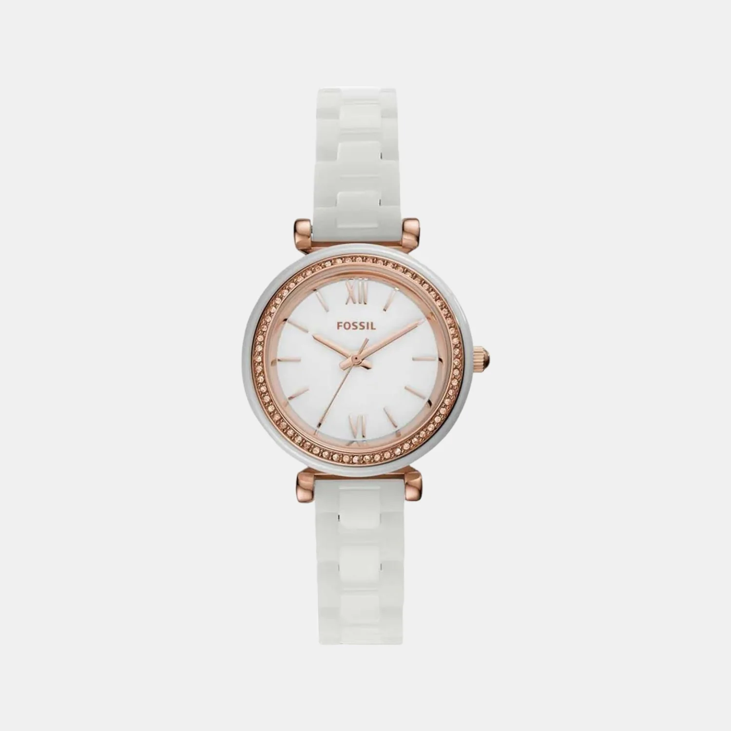 Carlie Mini Women Quartz White Dial Analog Ceramic Watch CE1104