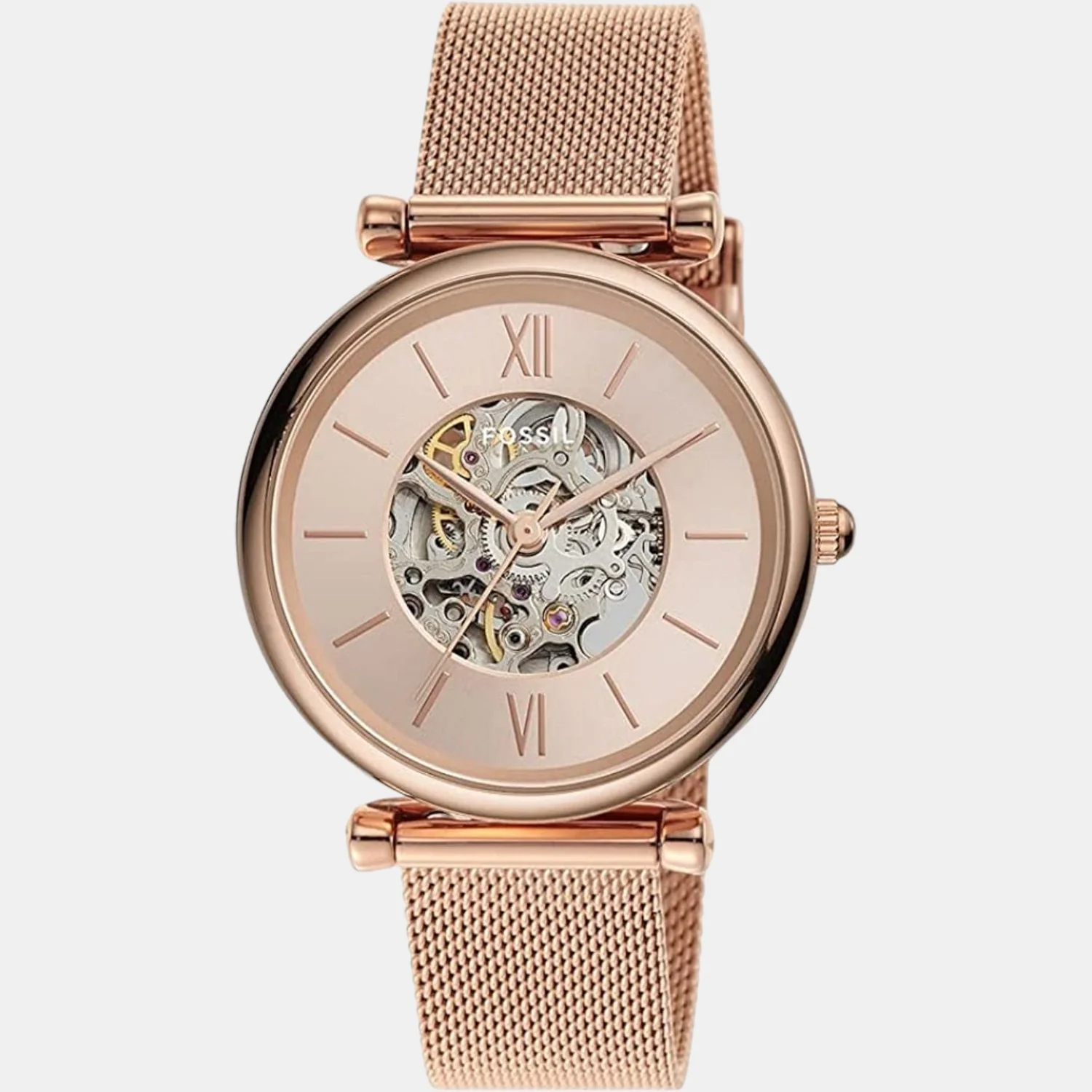 Carlie Women Automatic Rose Gold Dial Analog Mesh Watch ME3175 - Image 2