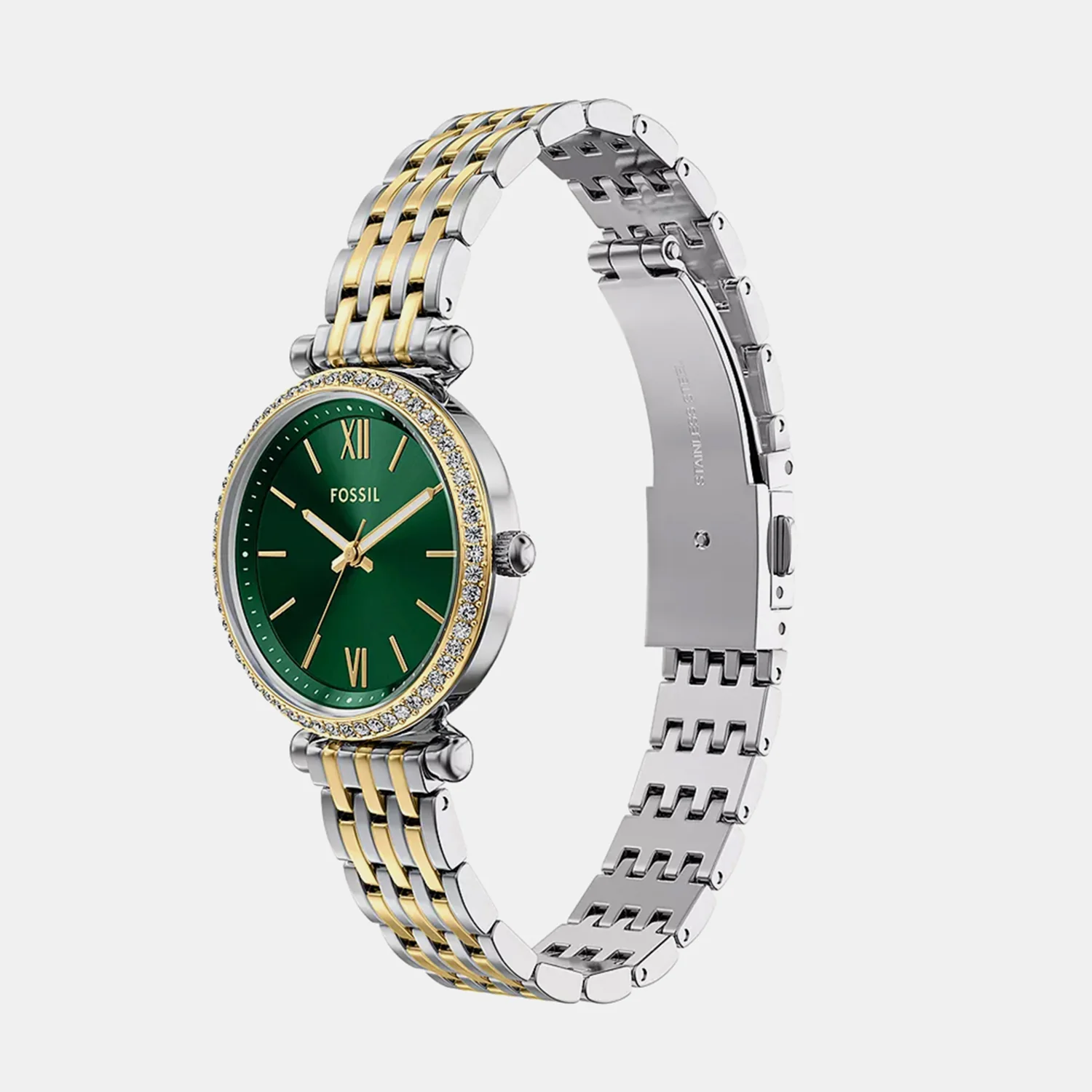 Carlie Women Quartz Green Dial Analog Stainless Steel Watch ES5439 - Image 3